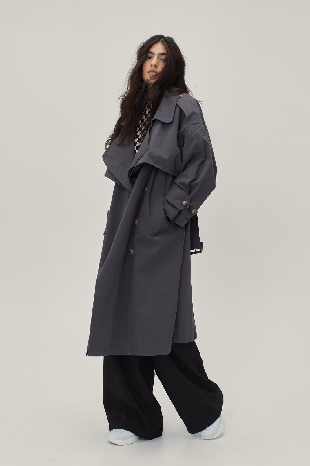 802 Twill Oversized Trench Coat image number 2