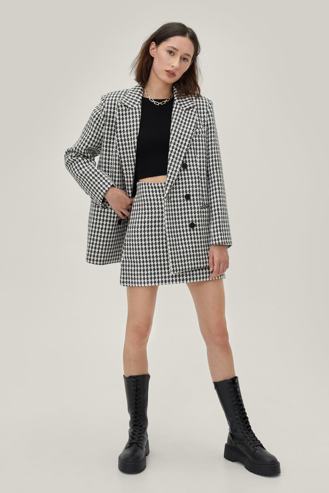 808 Boucle Checkerboard Mini Skirt image number 2