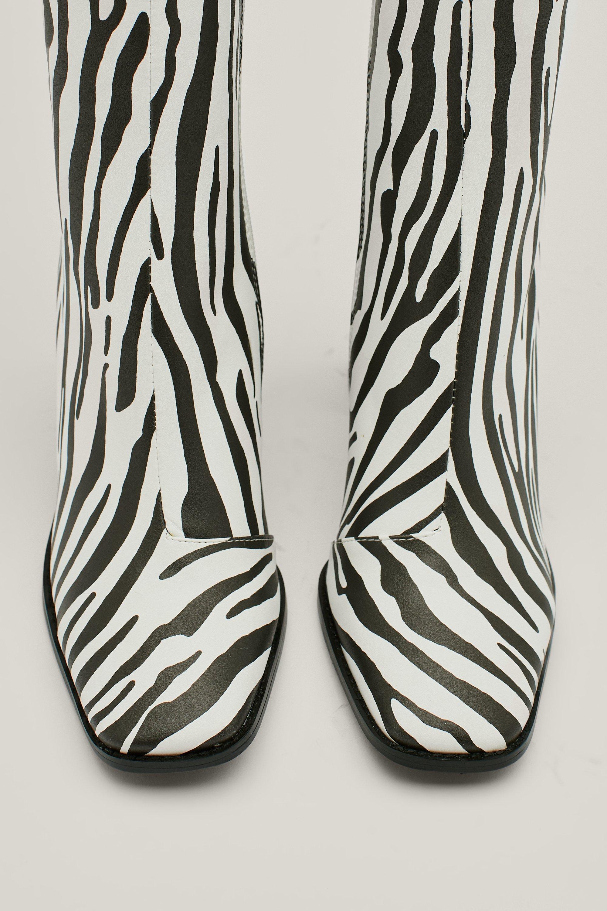 Mango sale zebra boots