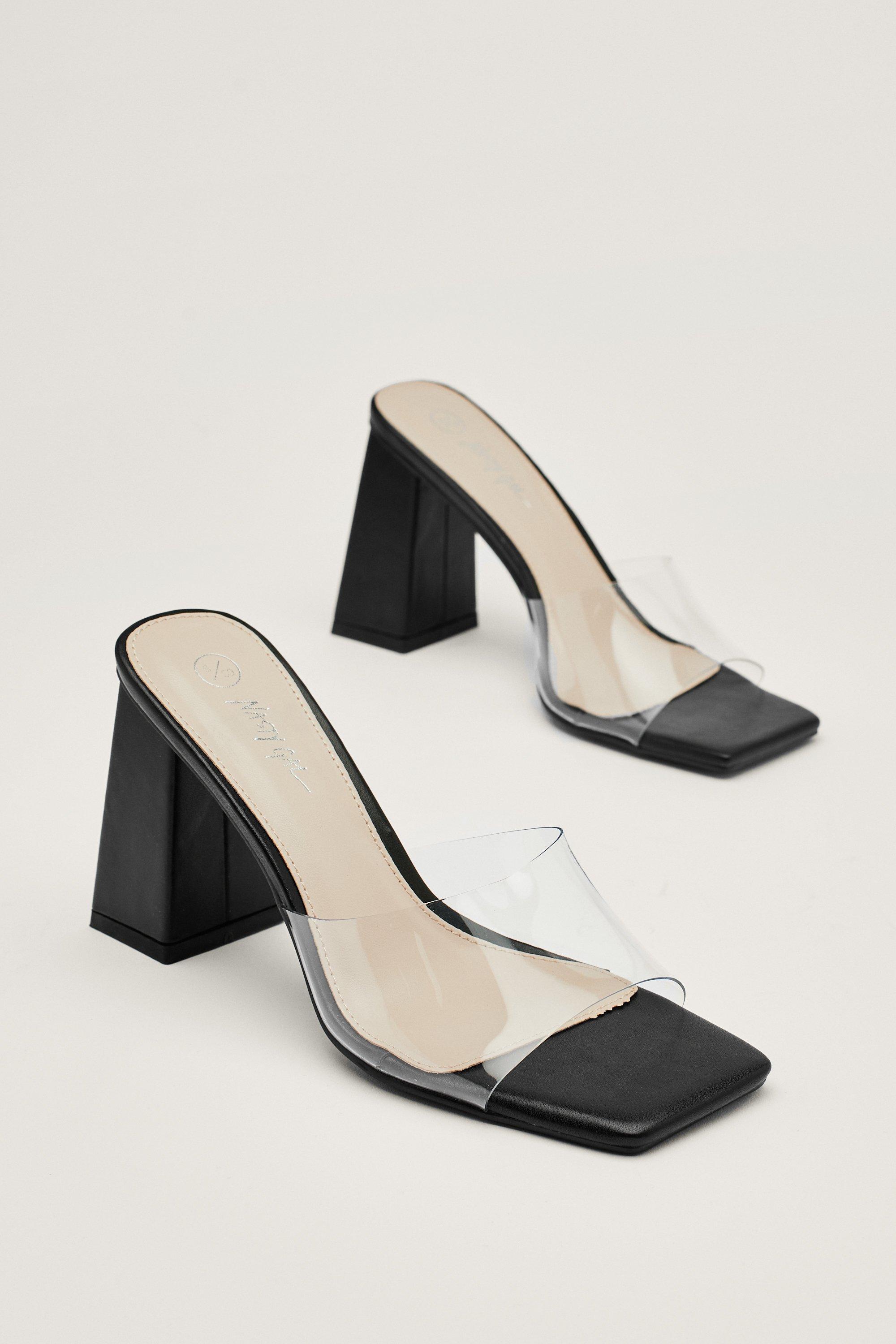 Clear on sale front heels