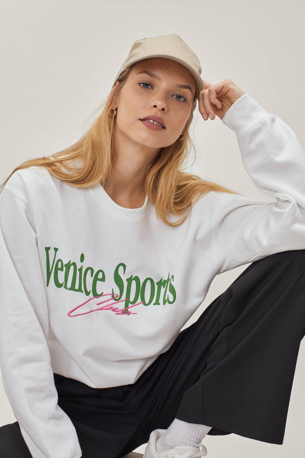 White Venice Sports Sweatshirt image number 1