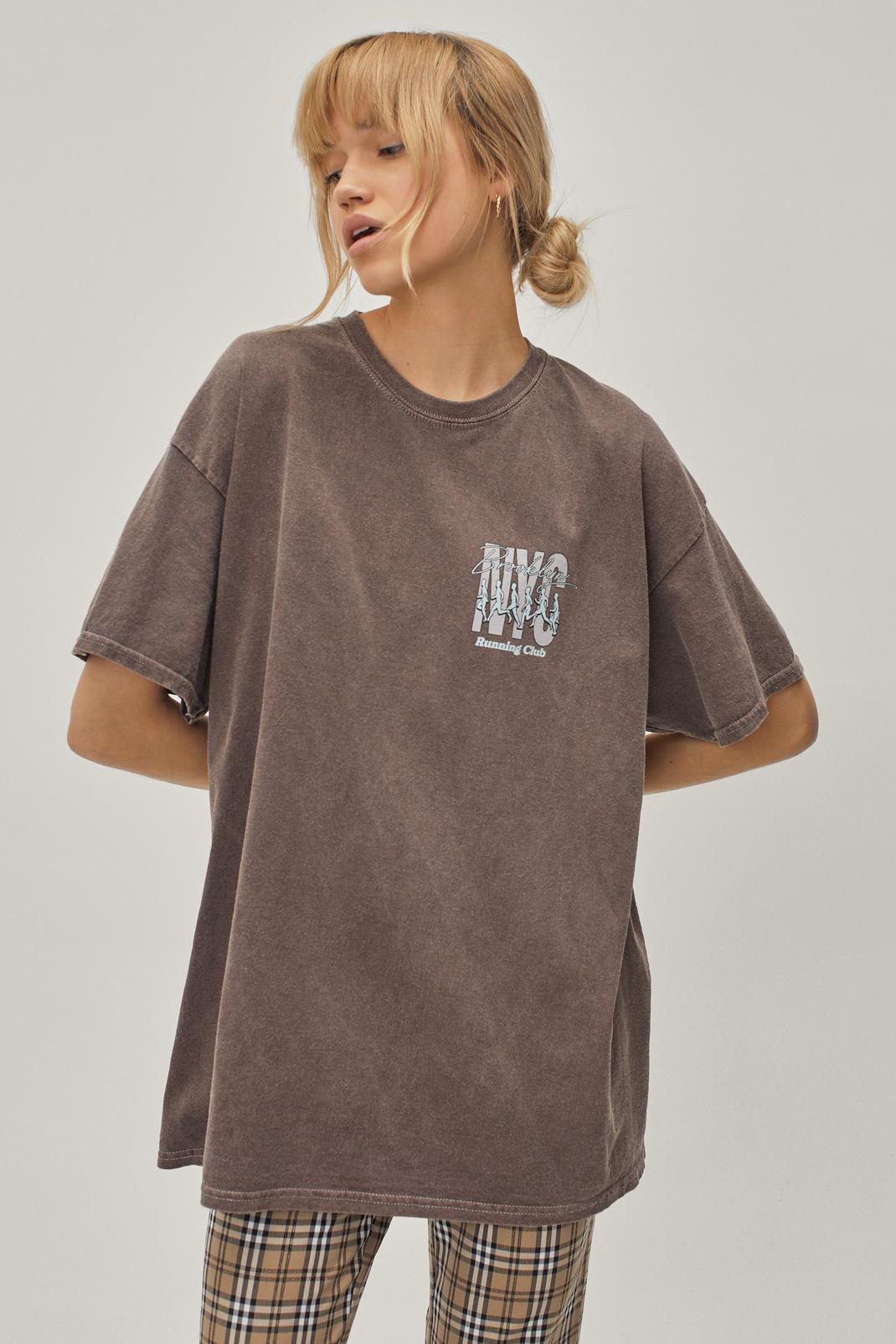 T-shirt imprimé Nyc Running Club, Chocolate image number 1
