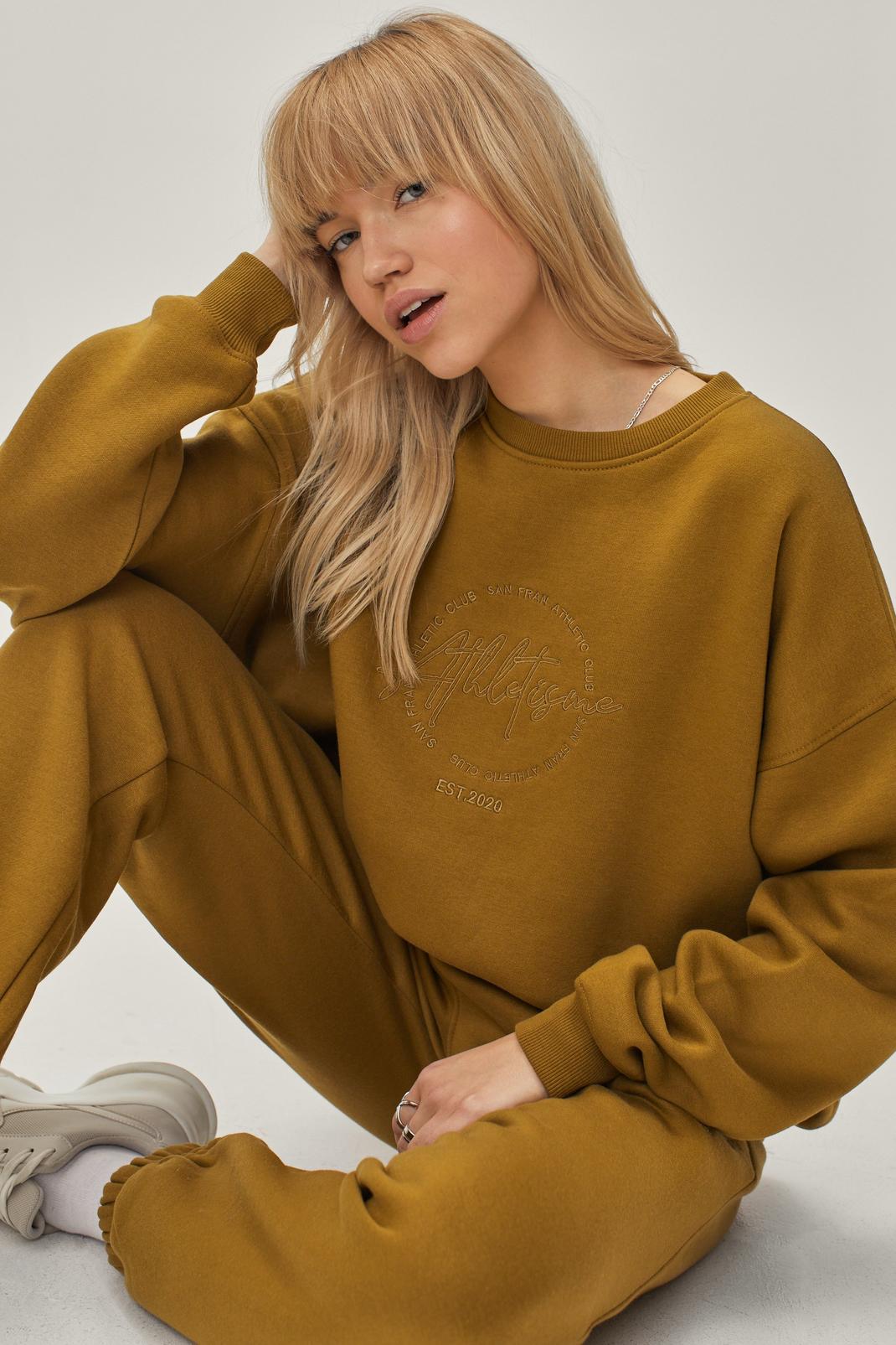 Butter Oversized Circle Emb Coord Sweatshirt image number 1