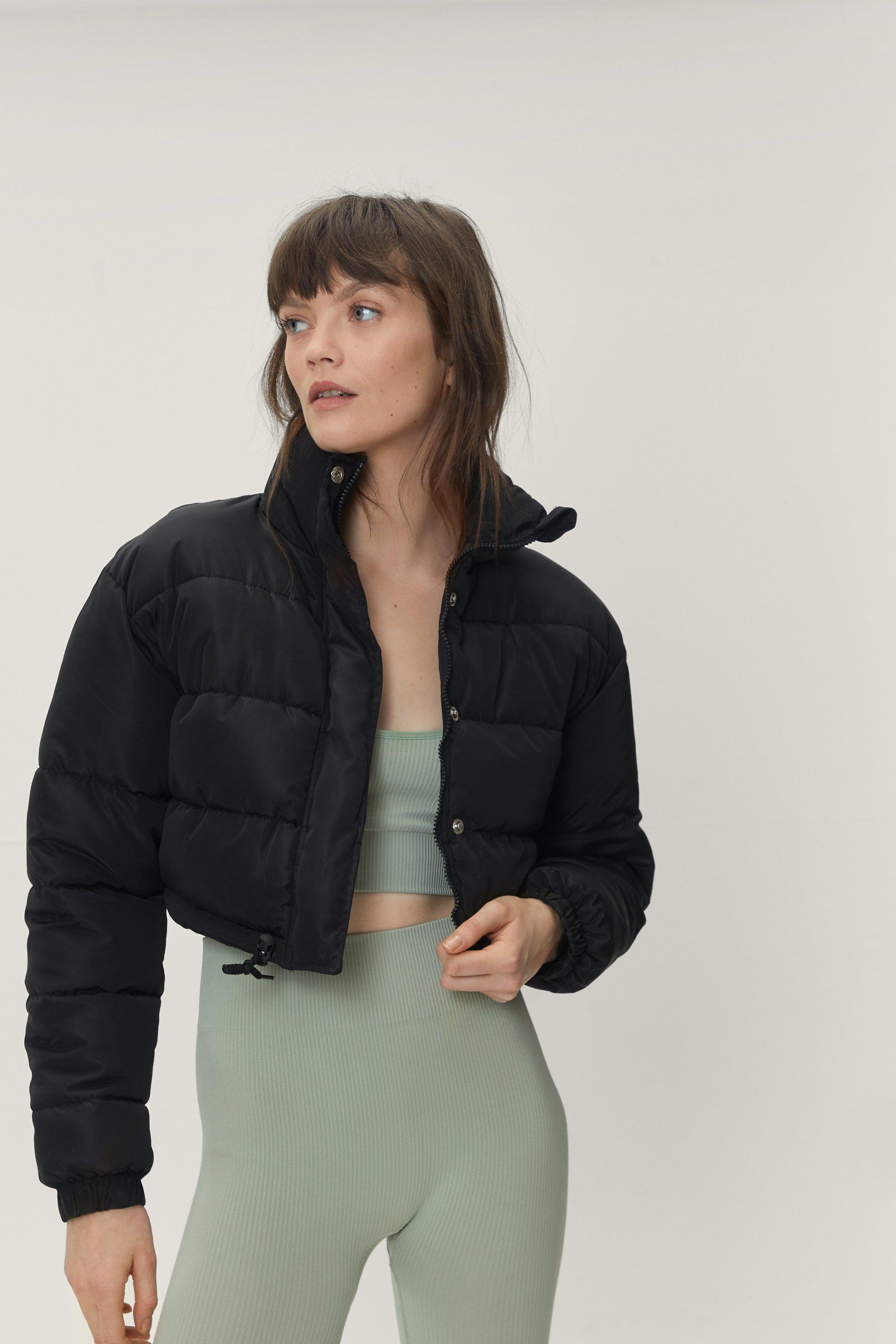Cropped padded coat online