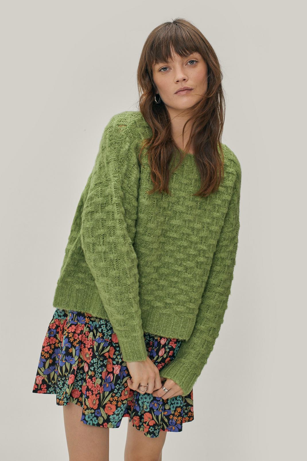 130 Cable Knit Oversized Sweater image number 2