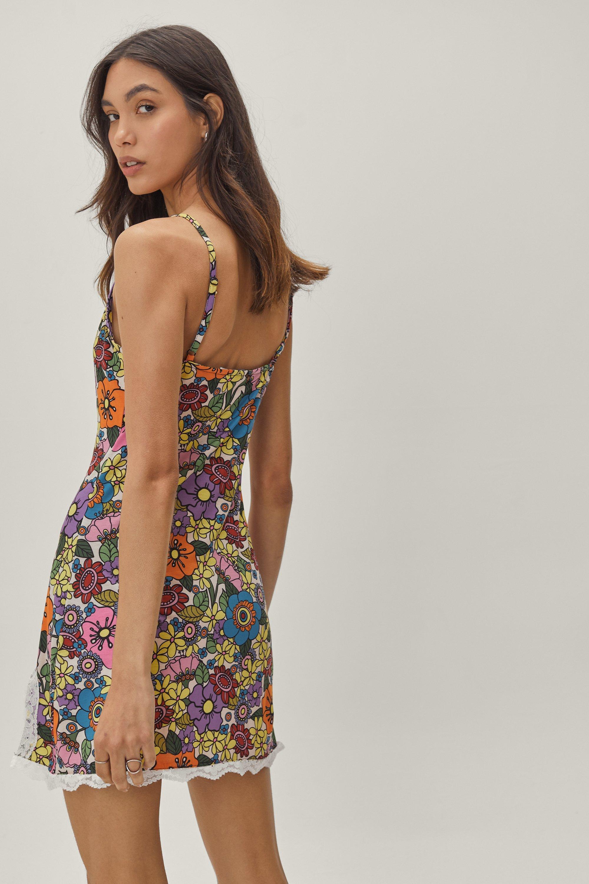 Retro Floral Mini Dress | Nasty Gal