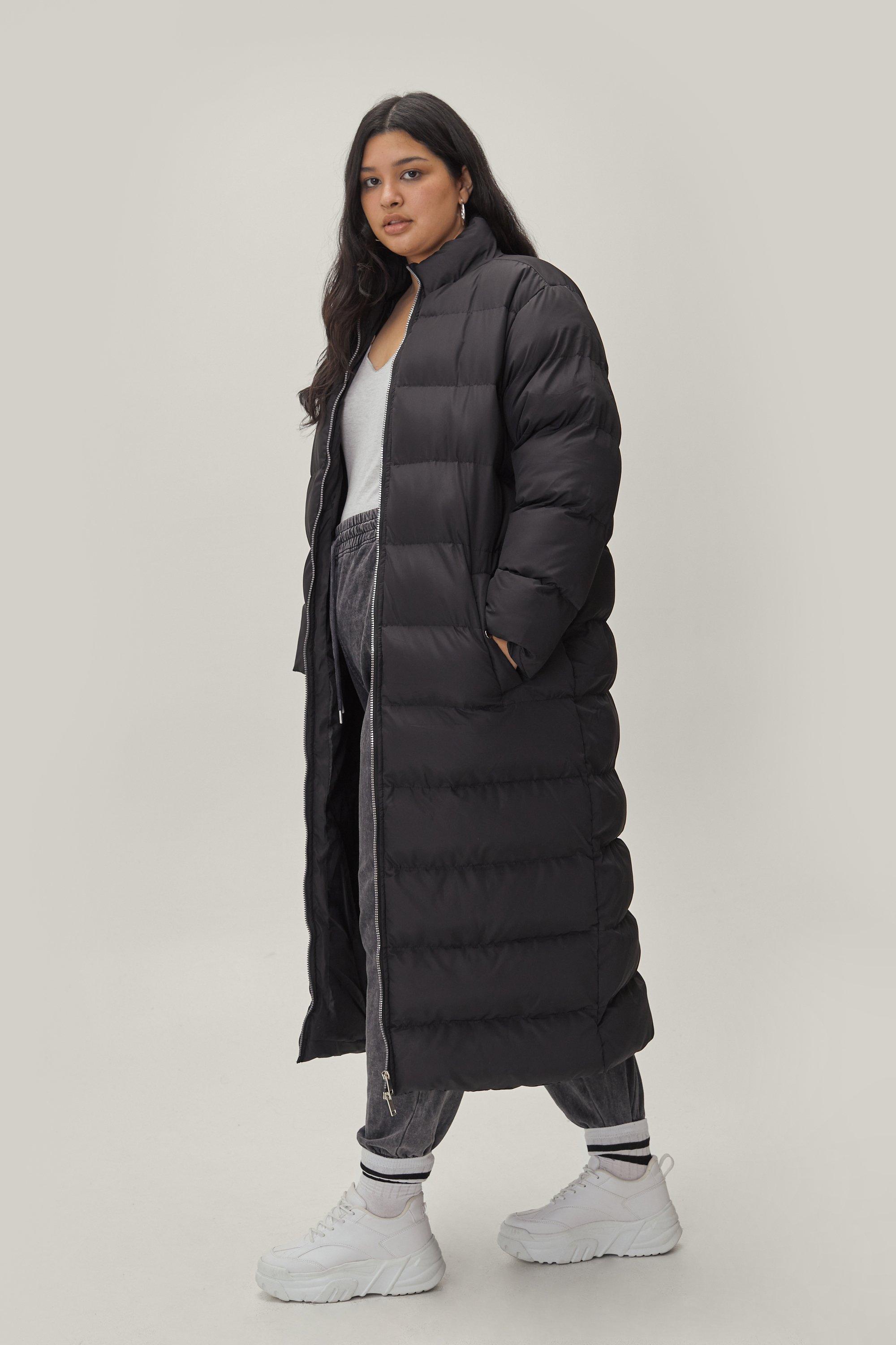 Plus Size Oversized Maxi Puffer Jacket