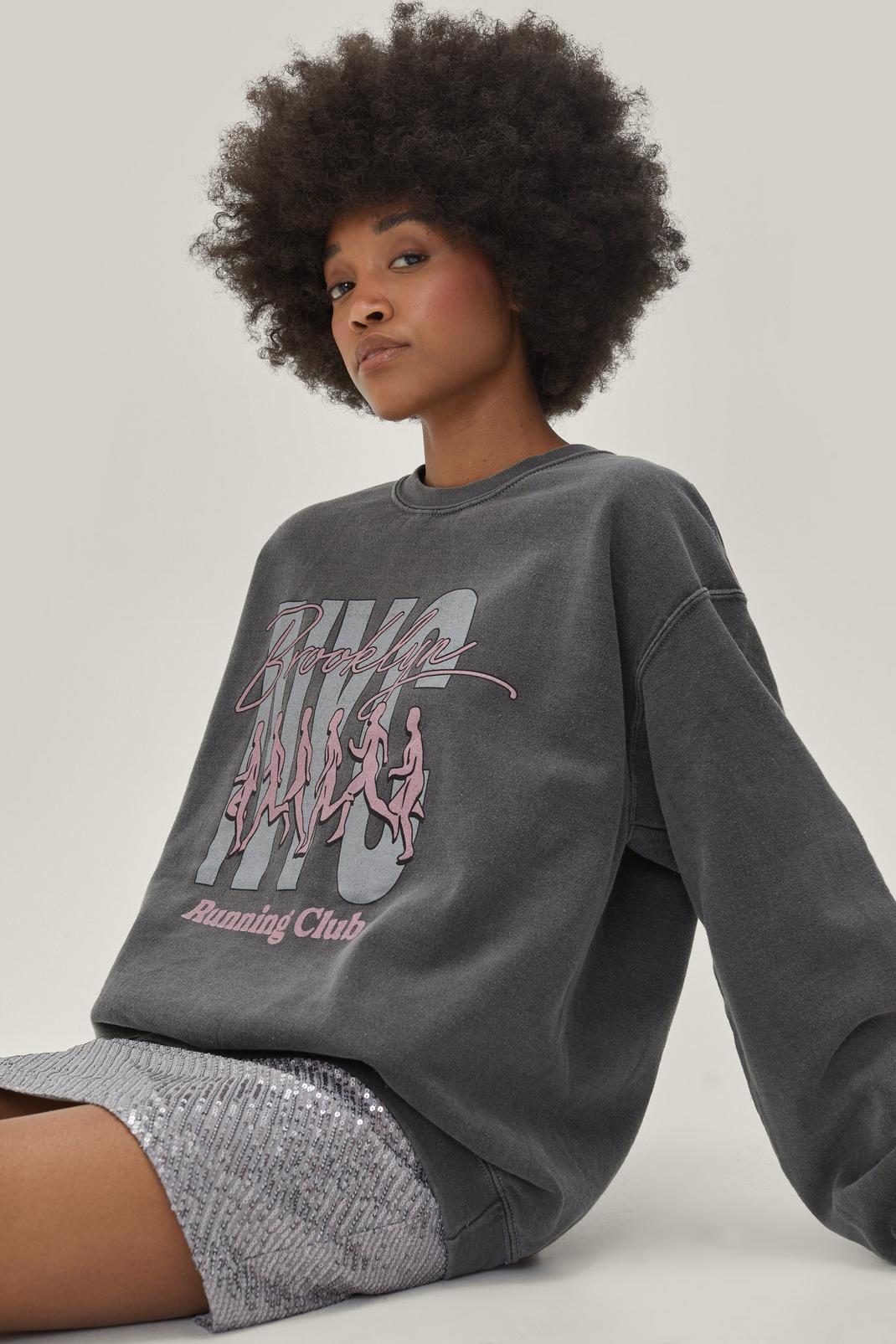 Black Petite New York City Running Club Sweatshirt image number 1