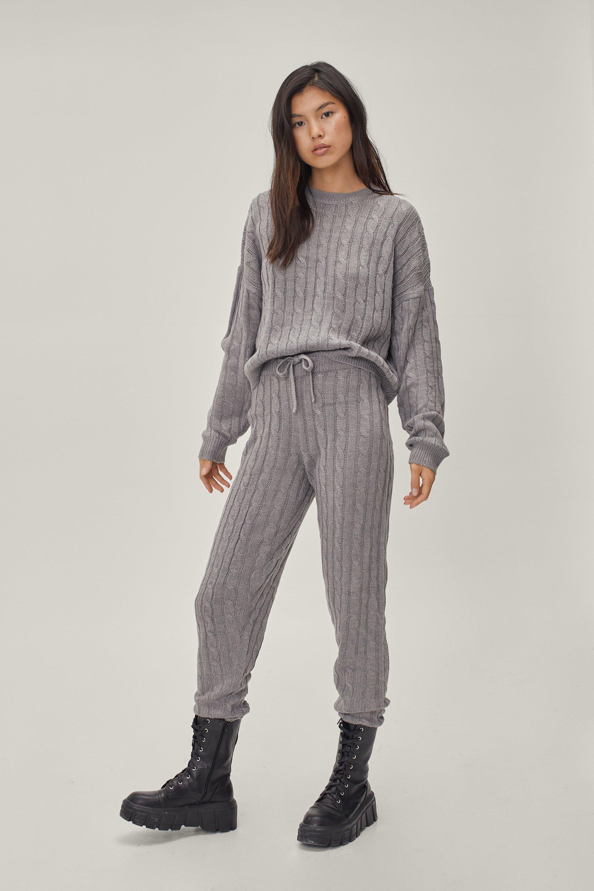 Cable Knit Sweater and Pants Set