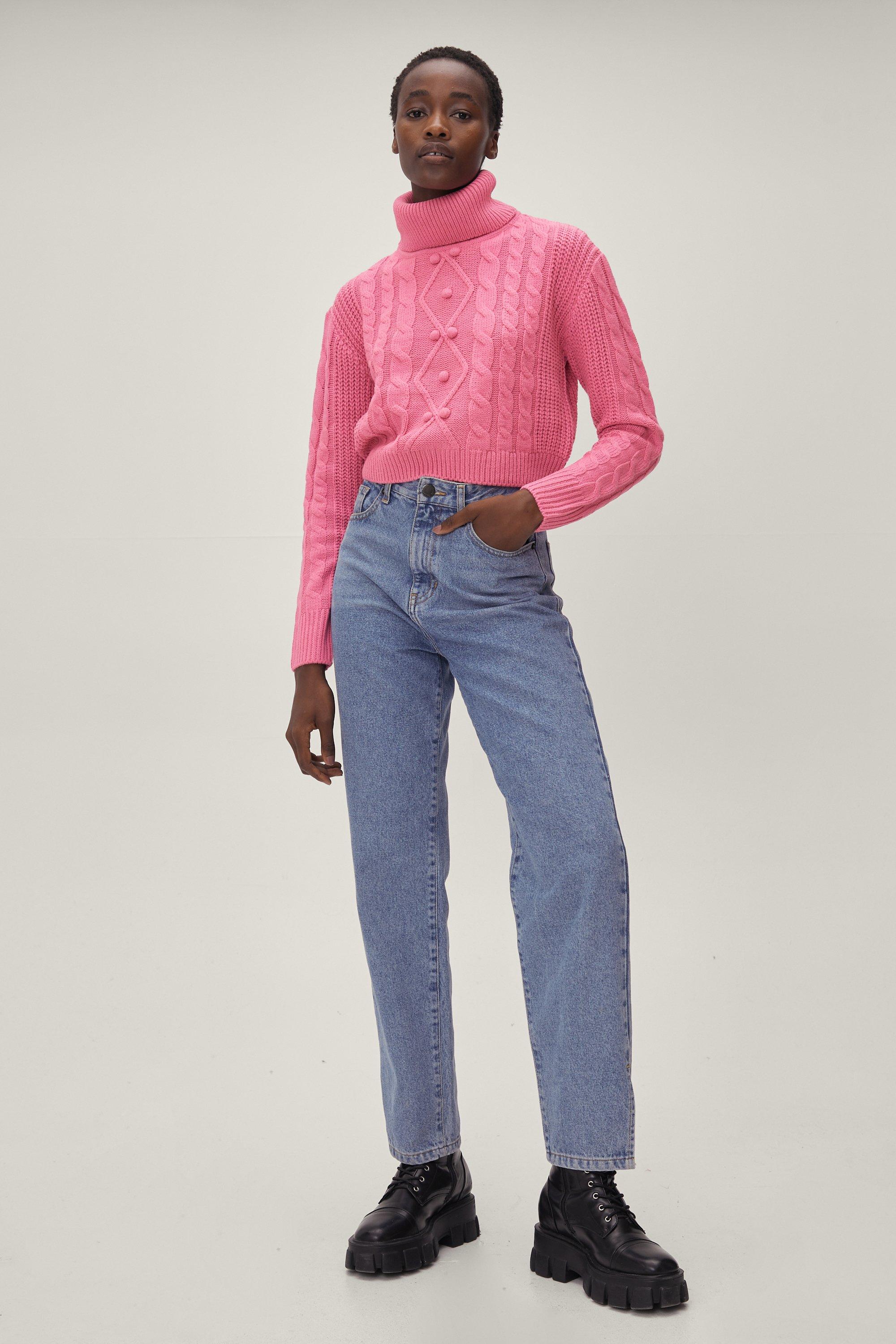 Polo neck crop on sale jumper