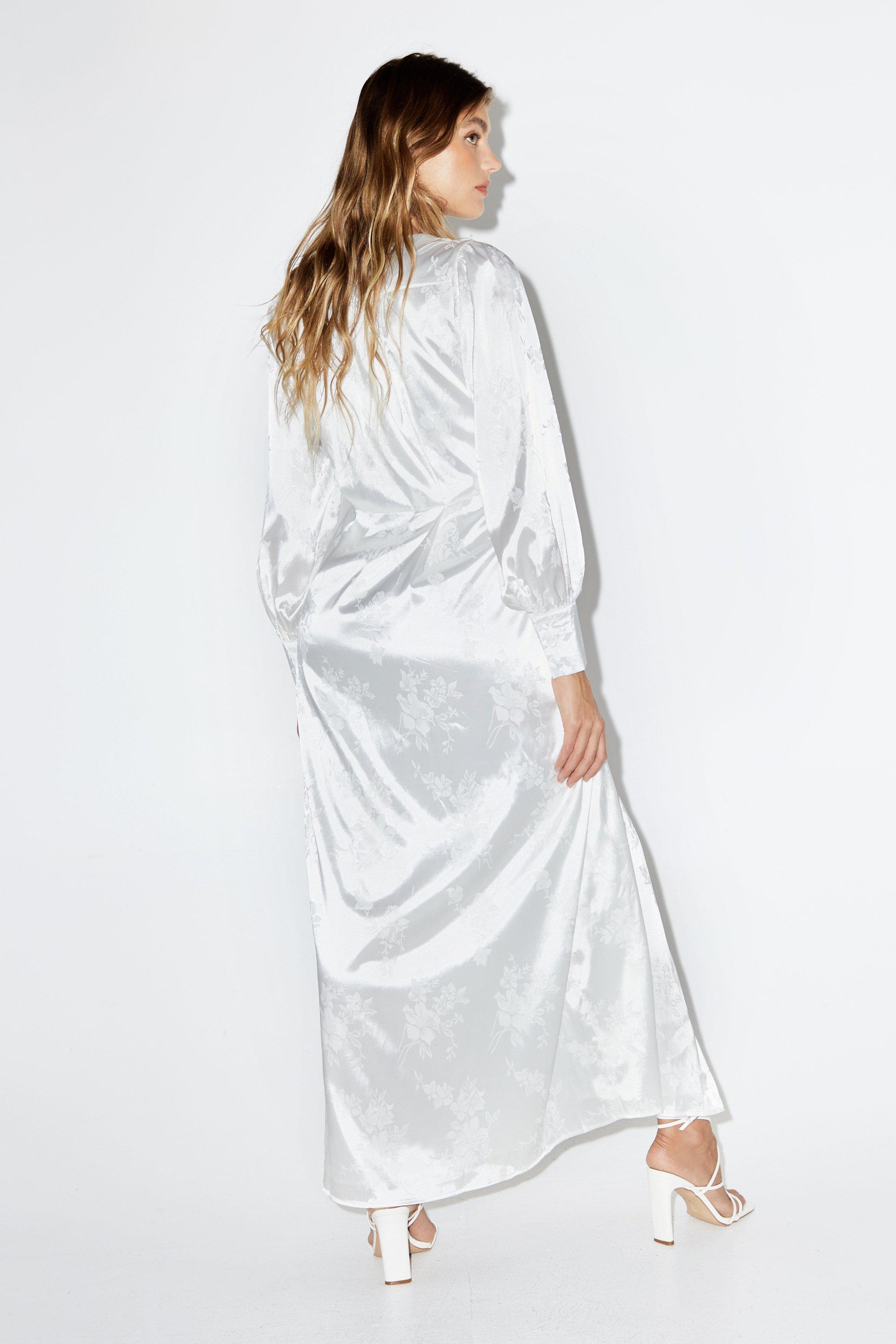 Jacquard Long Sleeve Maxi Dress | Nasty Gal