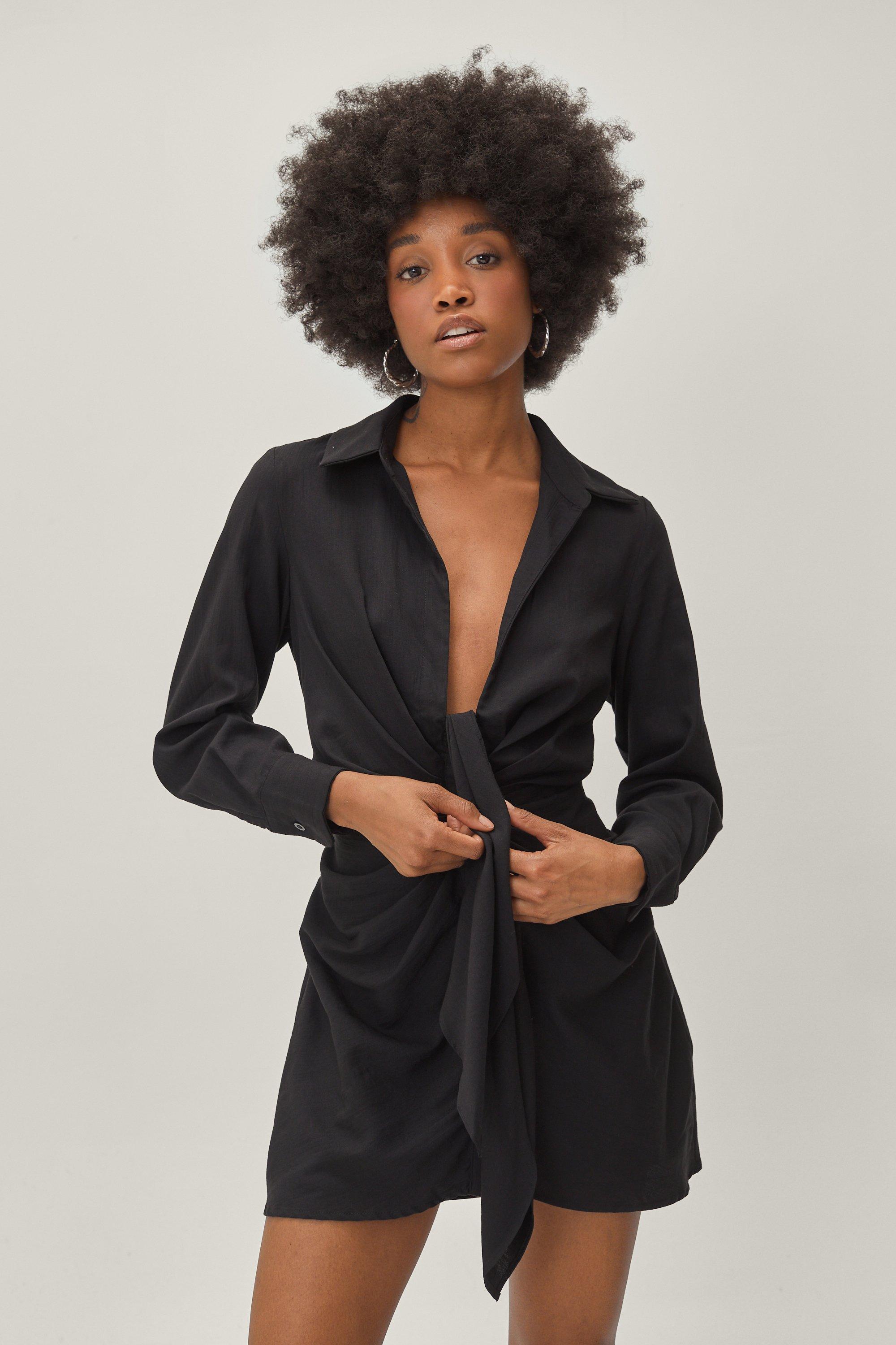 Knotted store shirt dress