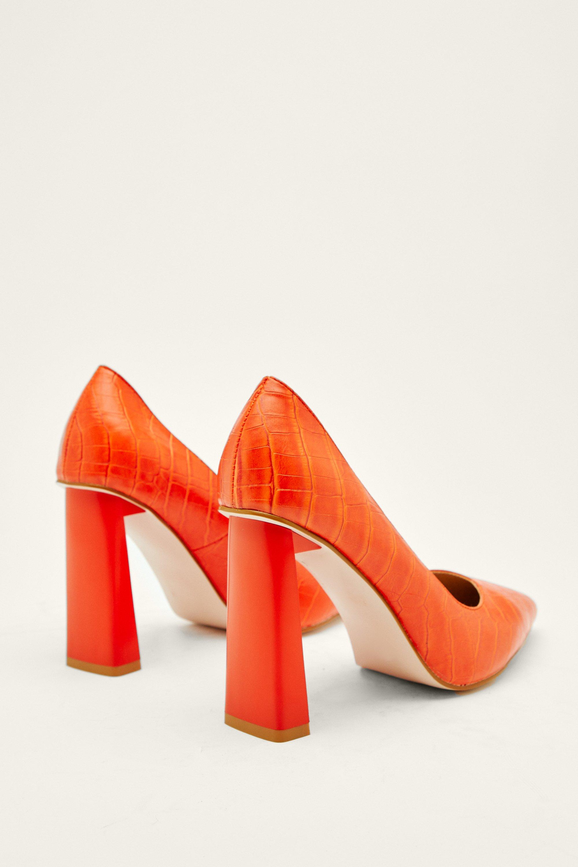 Croc shop effect heels