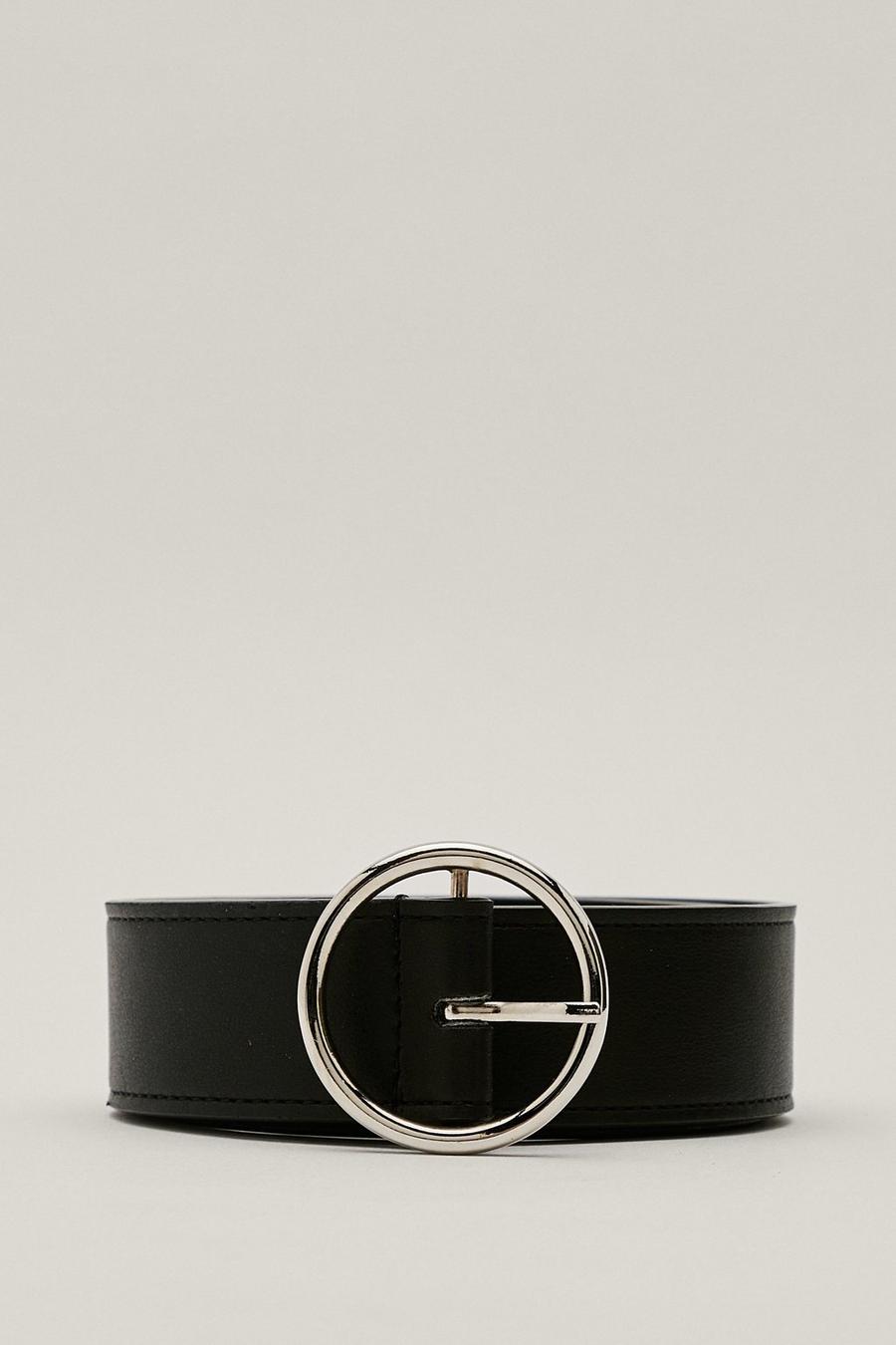 Recycled Faux Leather Circle Belt