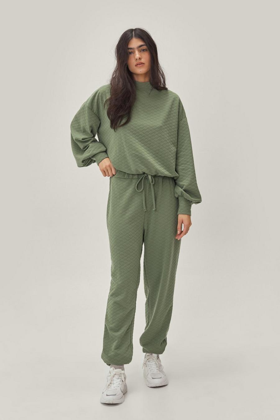 Quilted Relaxed Drawstring Sweatpants