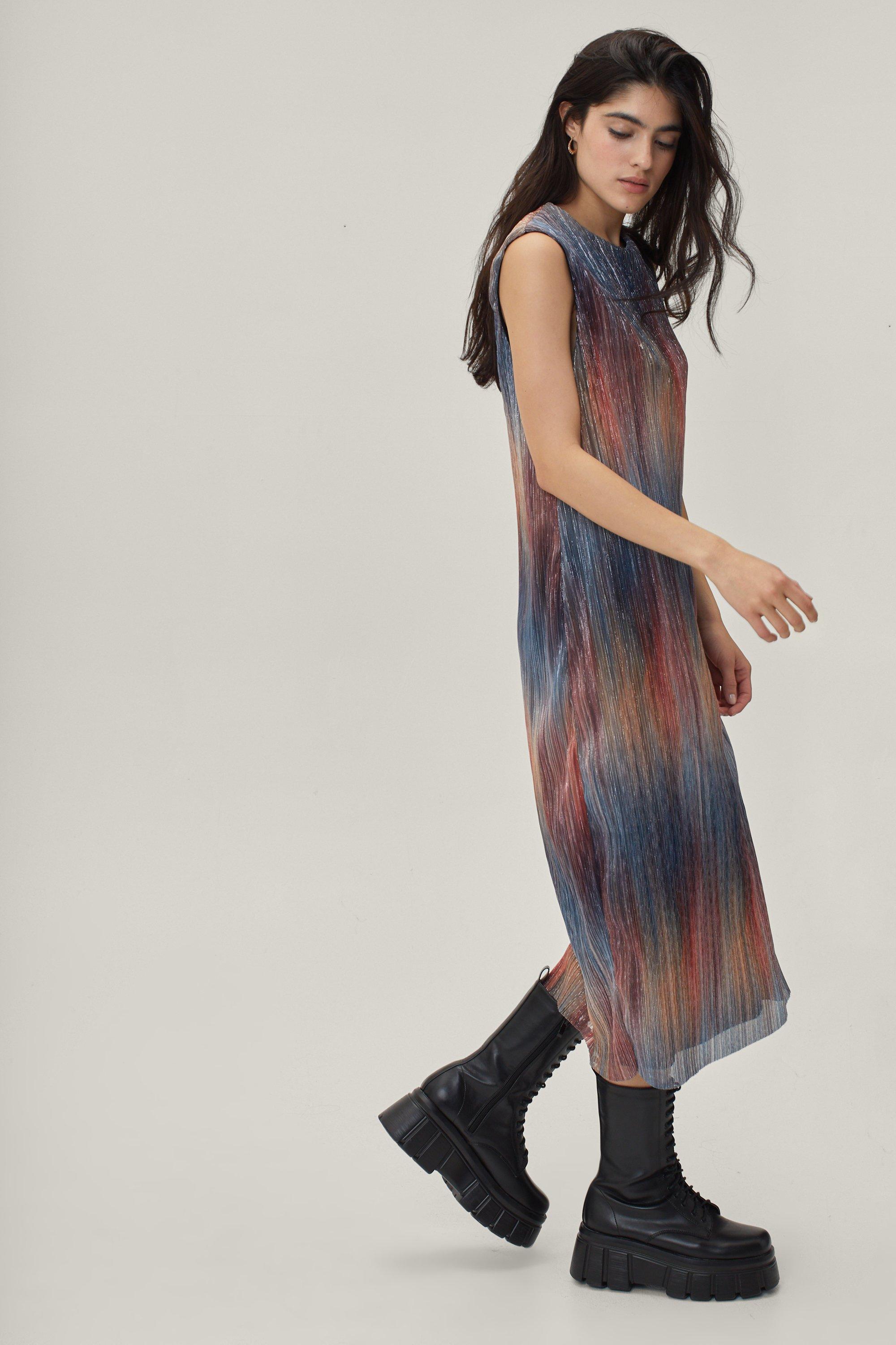 Rainbow on sale metallic dress