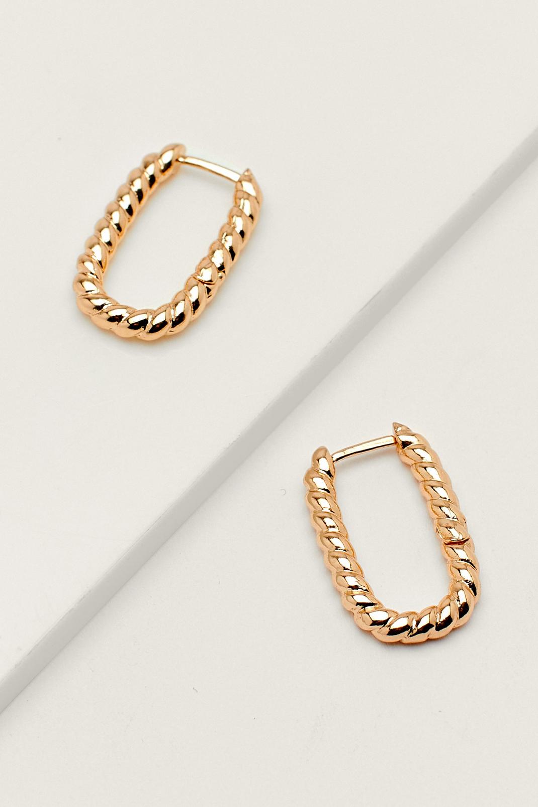 Boucles d'oreilles à anneaux incurvés, Gold image number 1