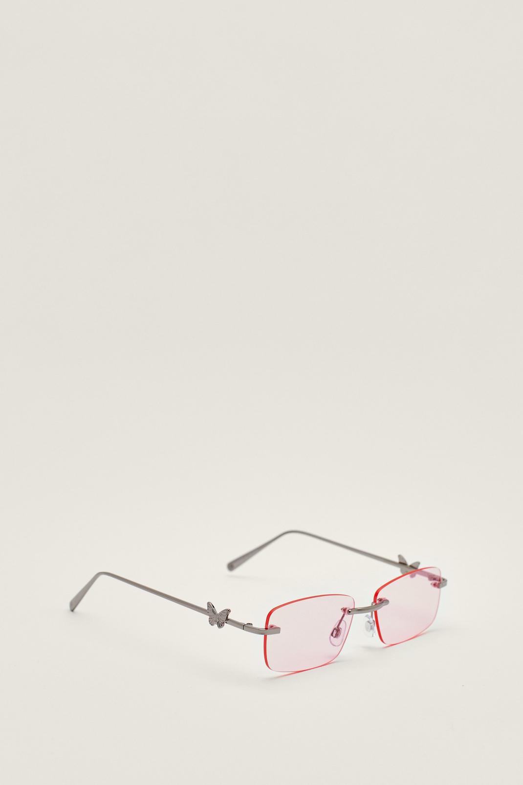 Crystal pink Retro Tinted Lense Sunglasses image number 1