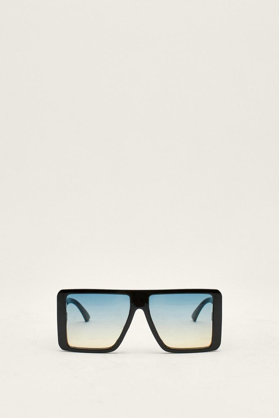 Oversized Square Gradient Lens Sunglasses