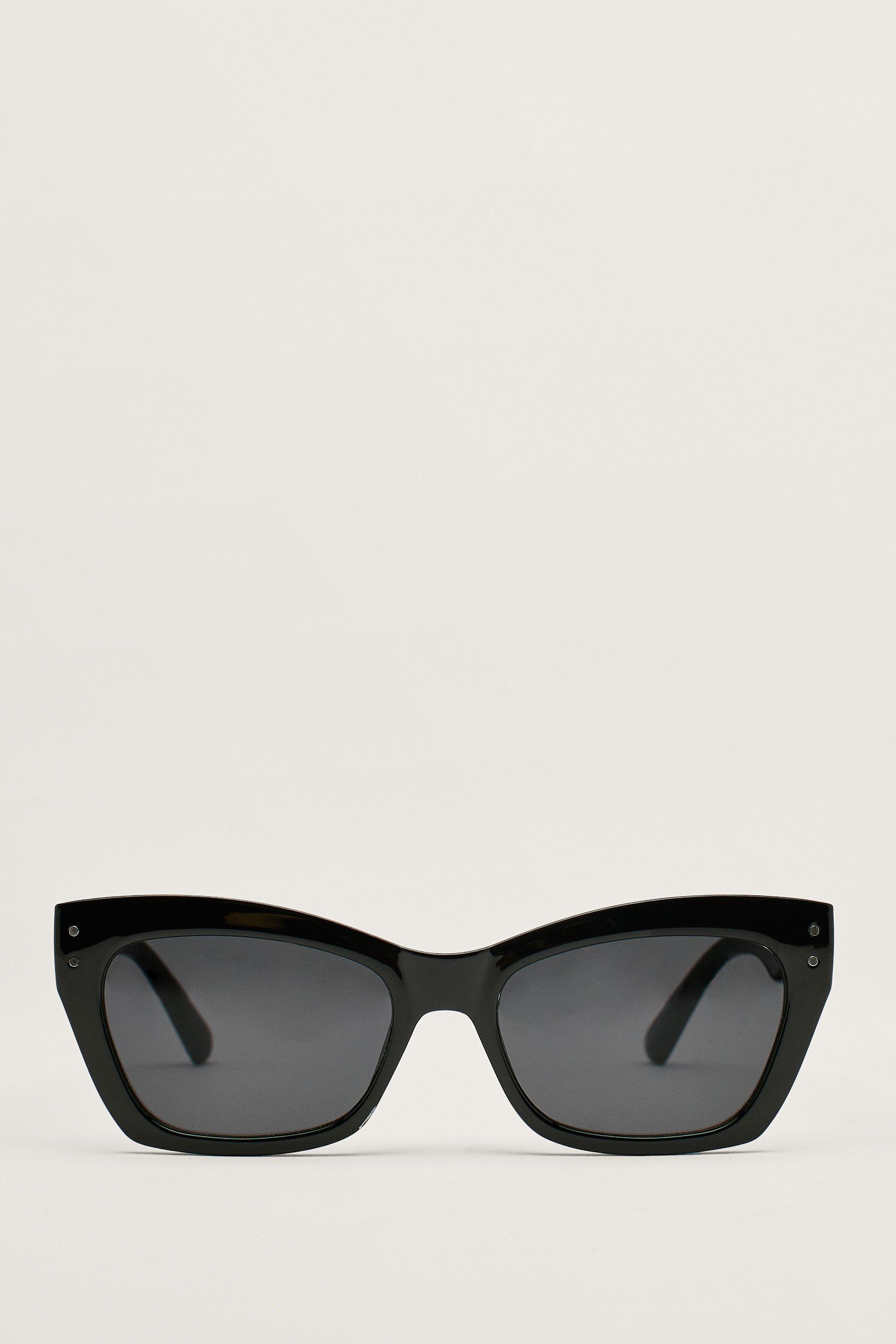 Square Edge Cat Eye Tinted Sunglasses