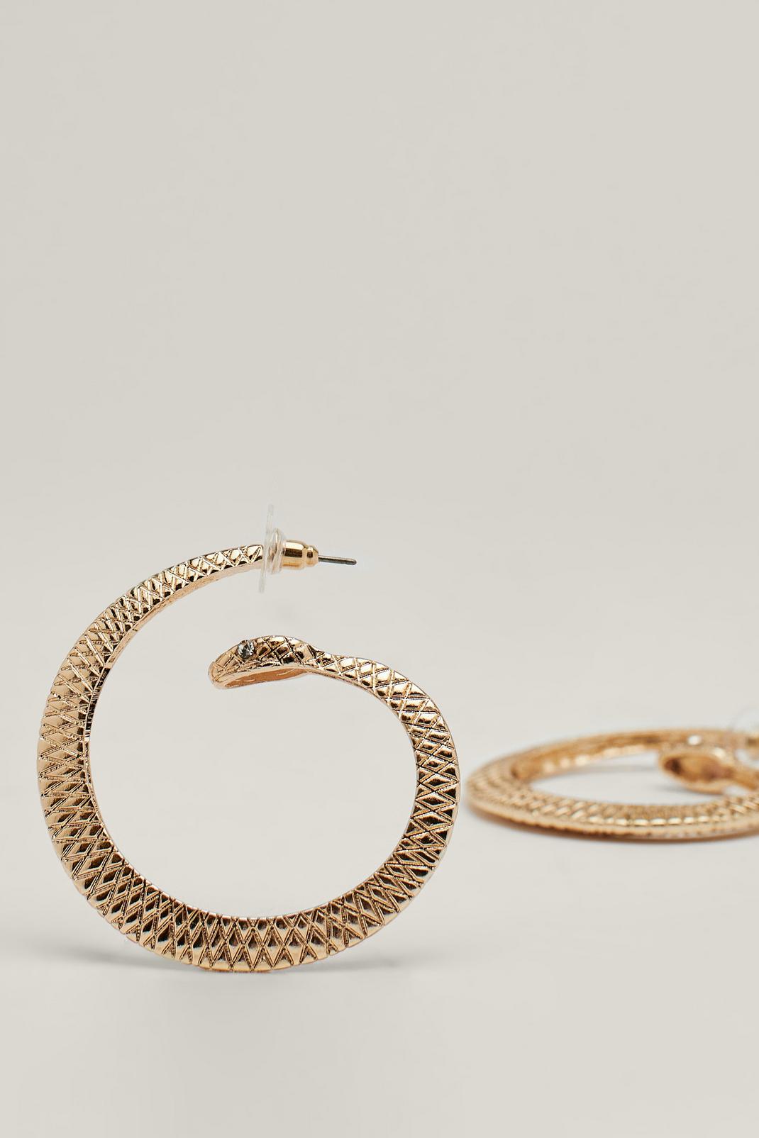 Boucles d'oreilles en forme de serpent, Gold image number 1