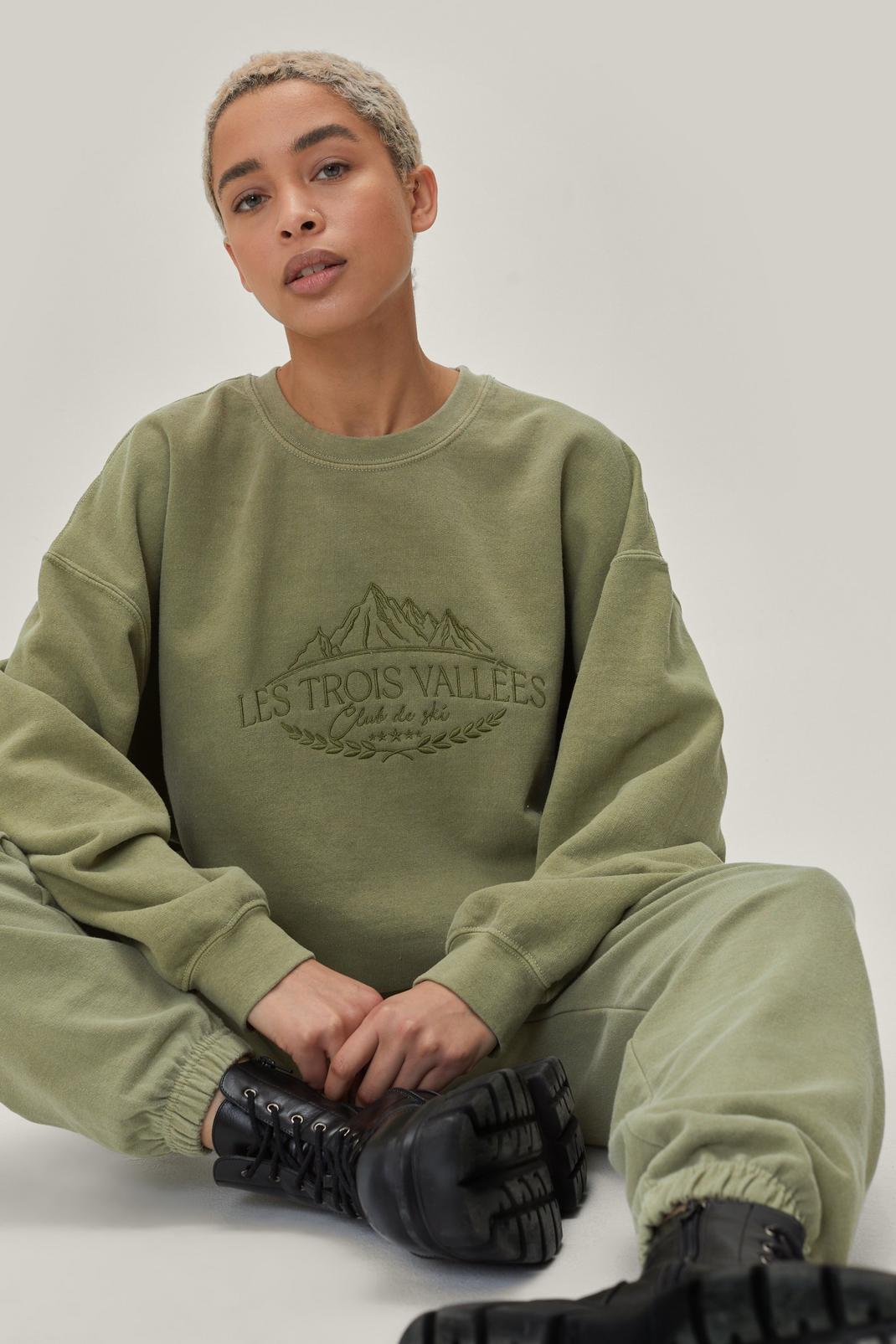 Sage Le Trois Vallees Embroidered Oversized Sweater image number 1