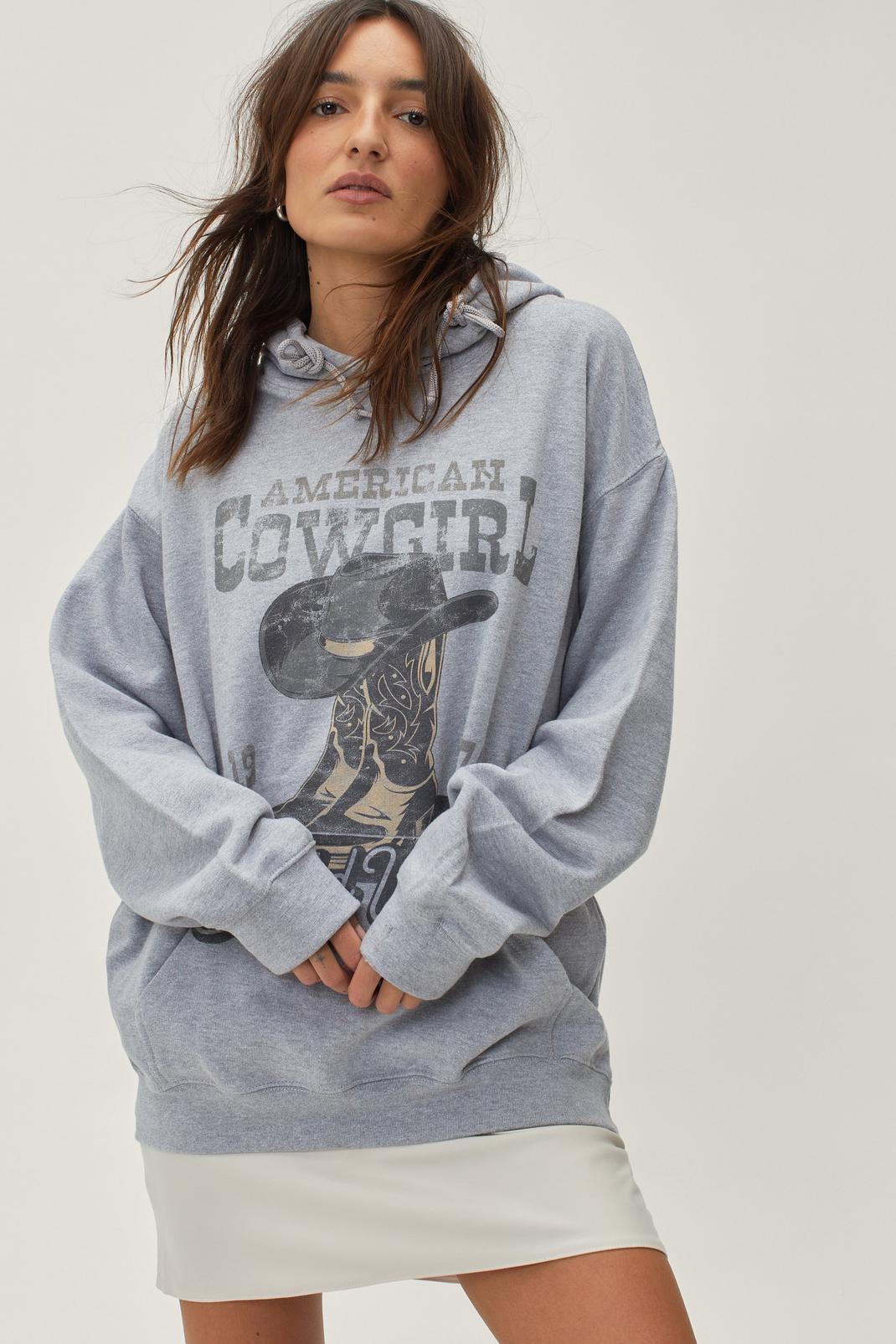 265 American Cowgirl Wild West Graphic Hoodie image number 2