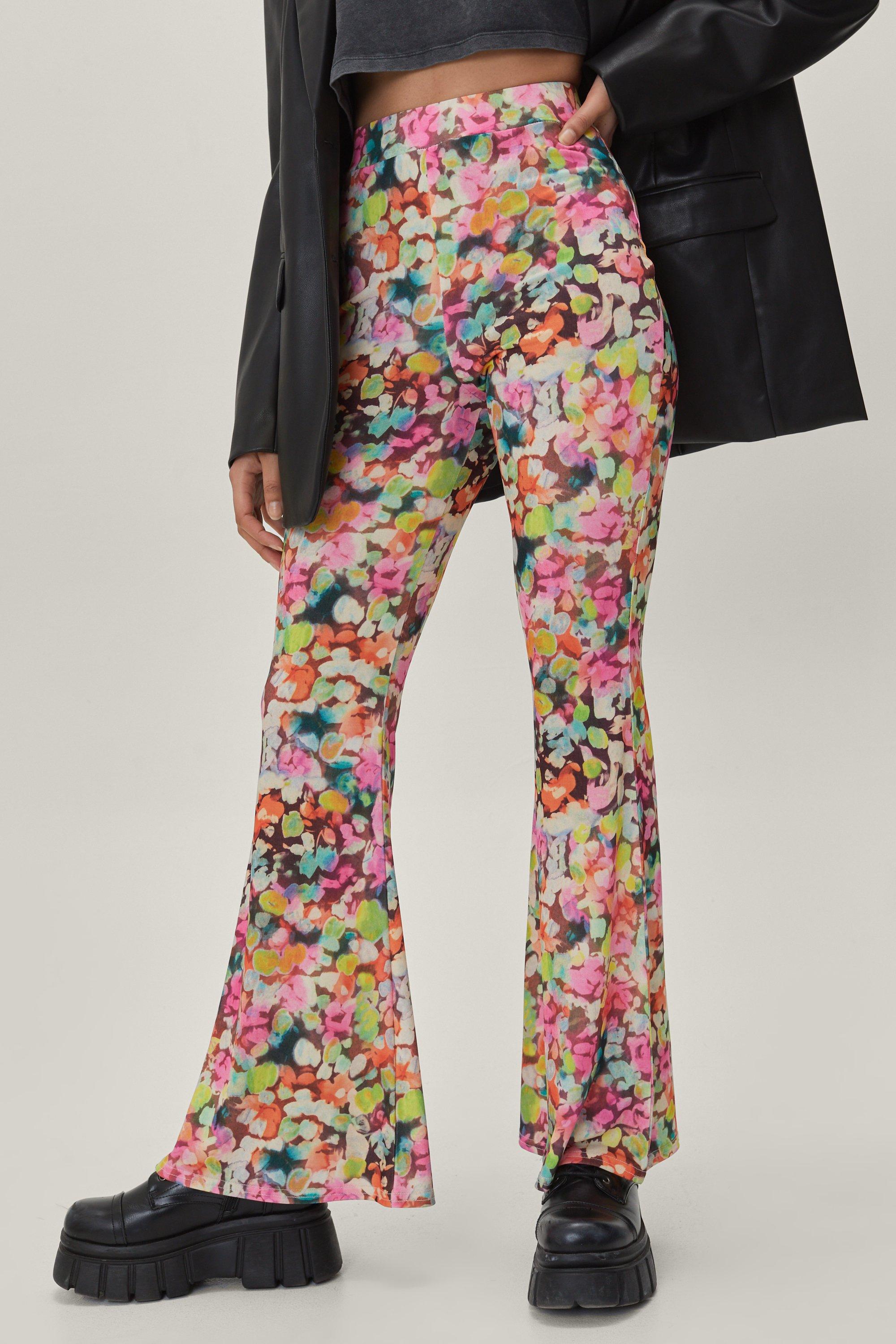 floral flare pants