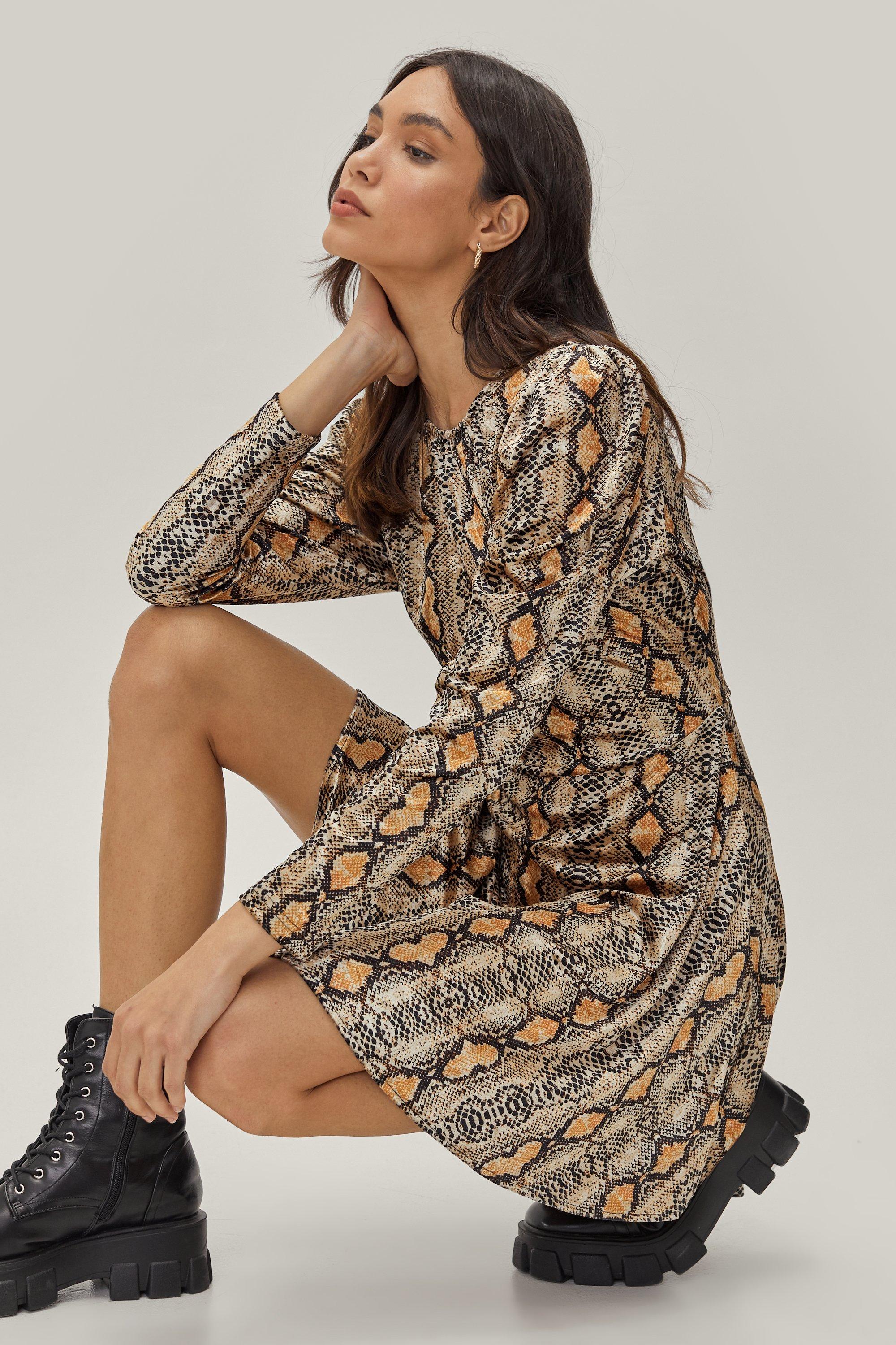 Nasty gal hotsell snake print dress