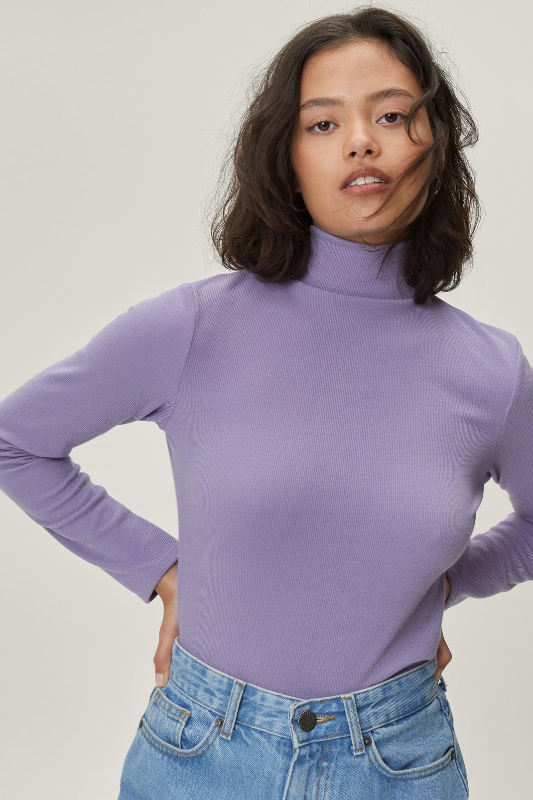 137 Petite Recycled Turtleneck Long Sleeve Top image number 1
