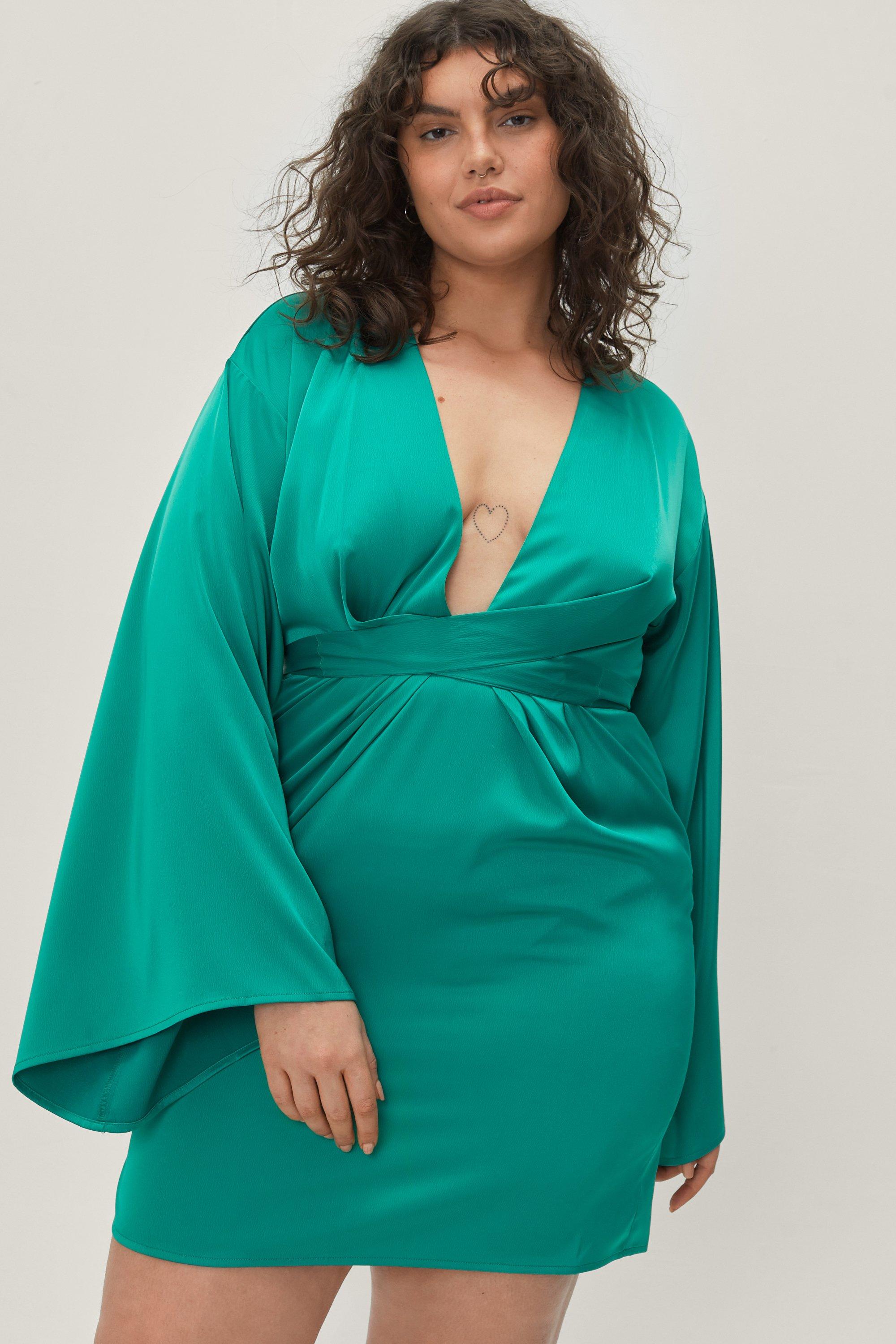 nasty gal emerald green dress