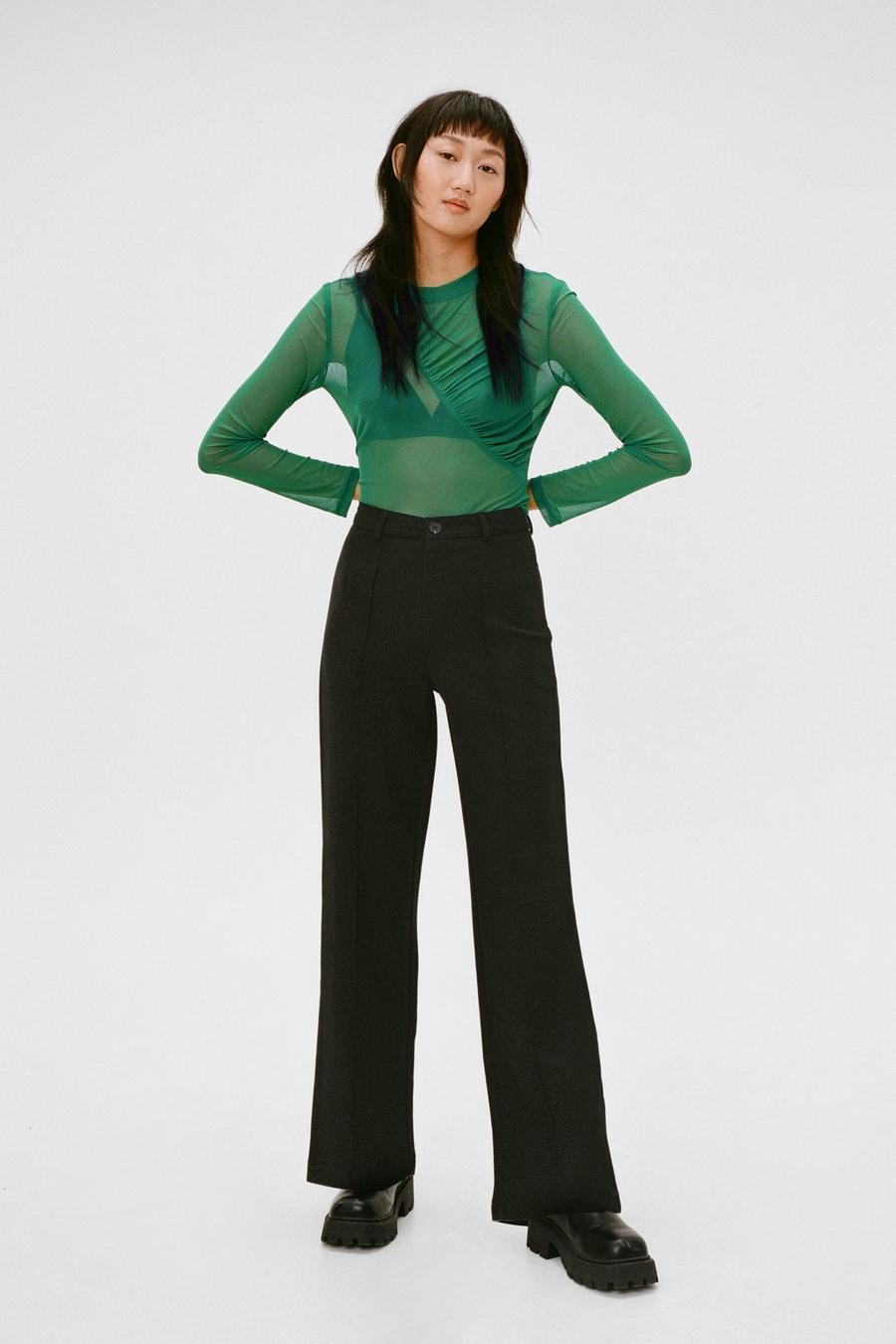 Seam Front High Waisted Pants