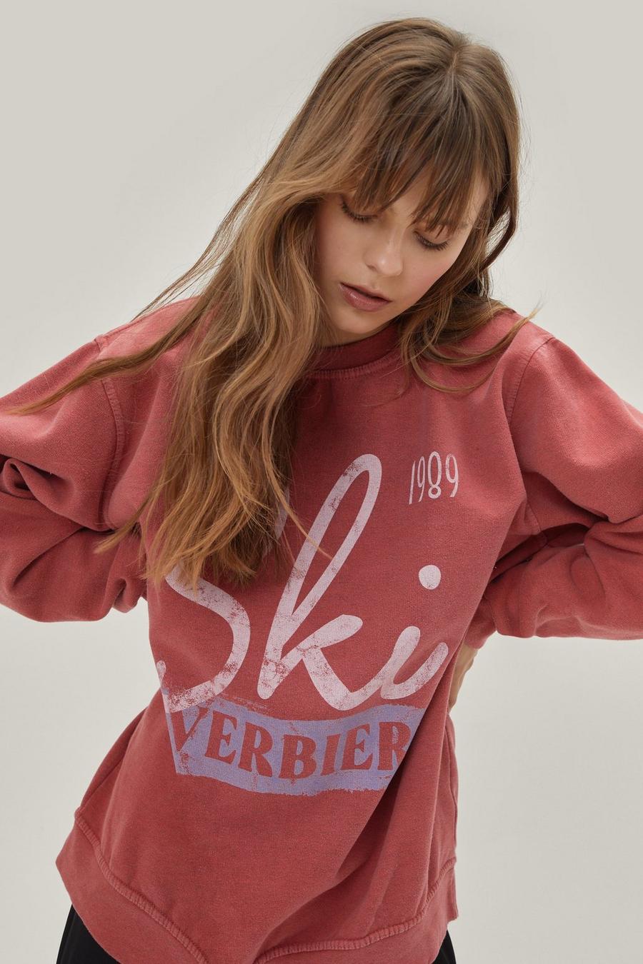 Ski Verbier Oversized Graphic Sweatshirt