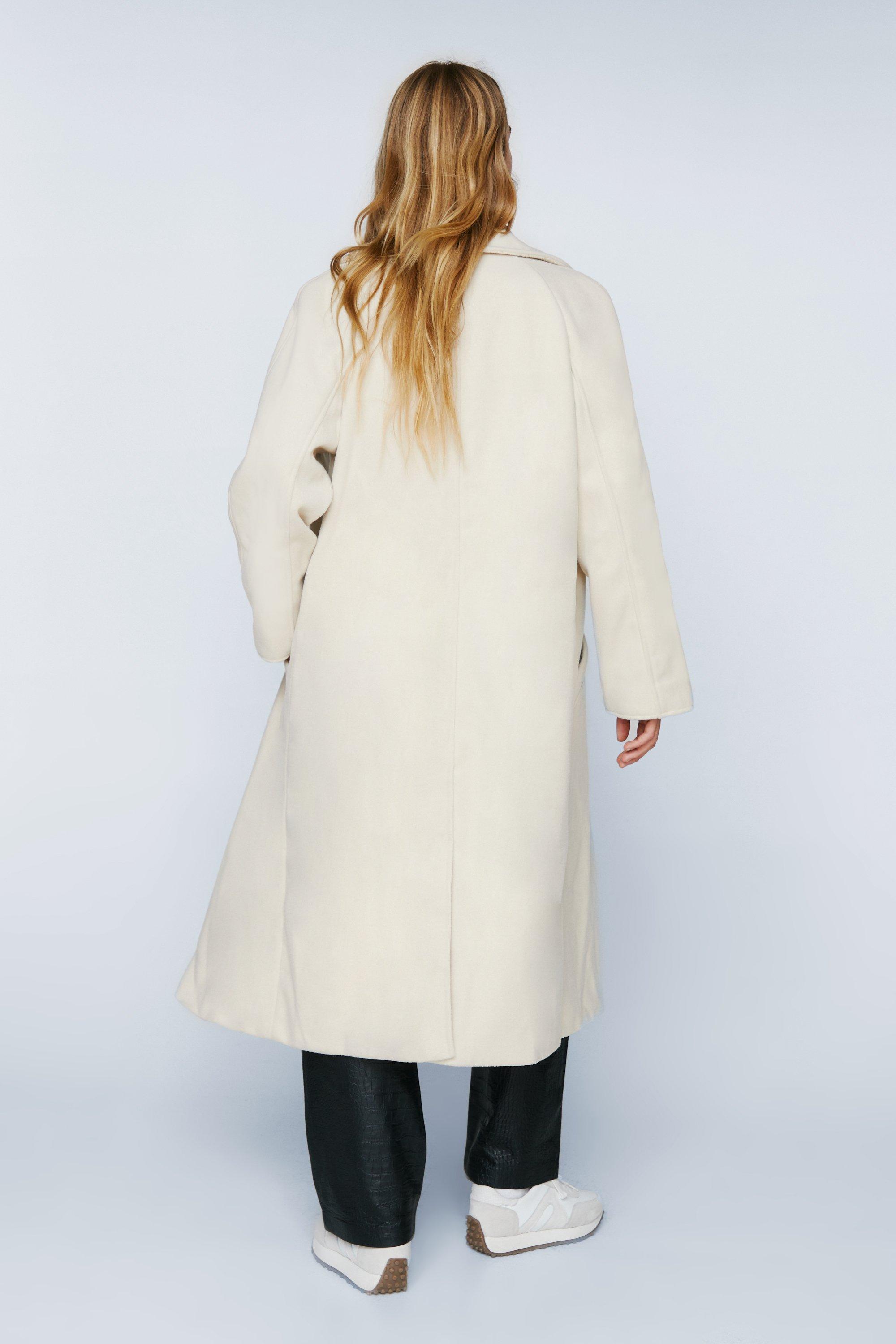 Wool Blend Oversized Duster Coat Nasty Gal