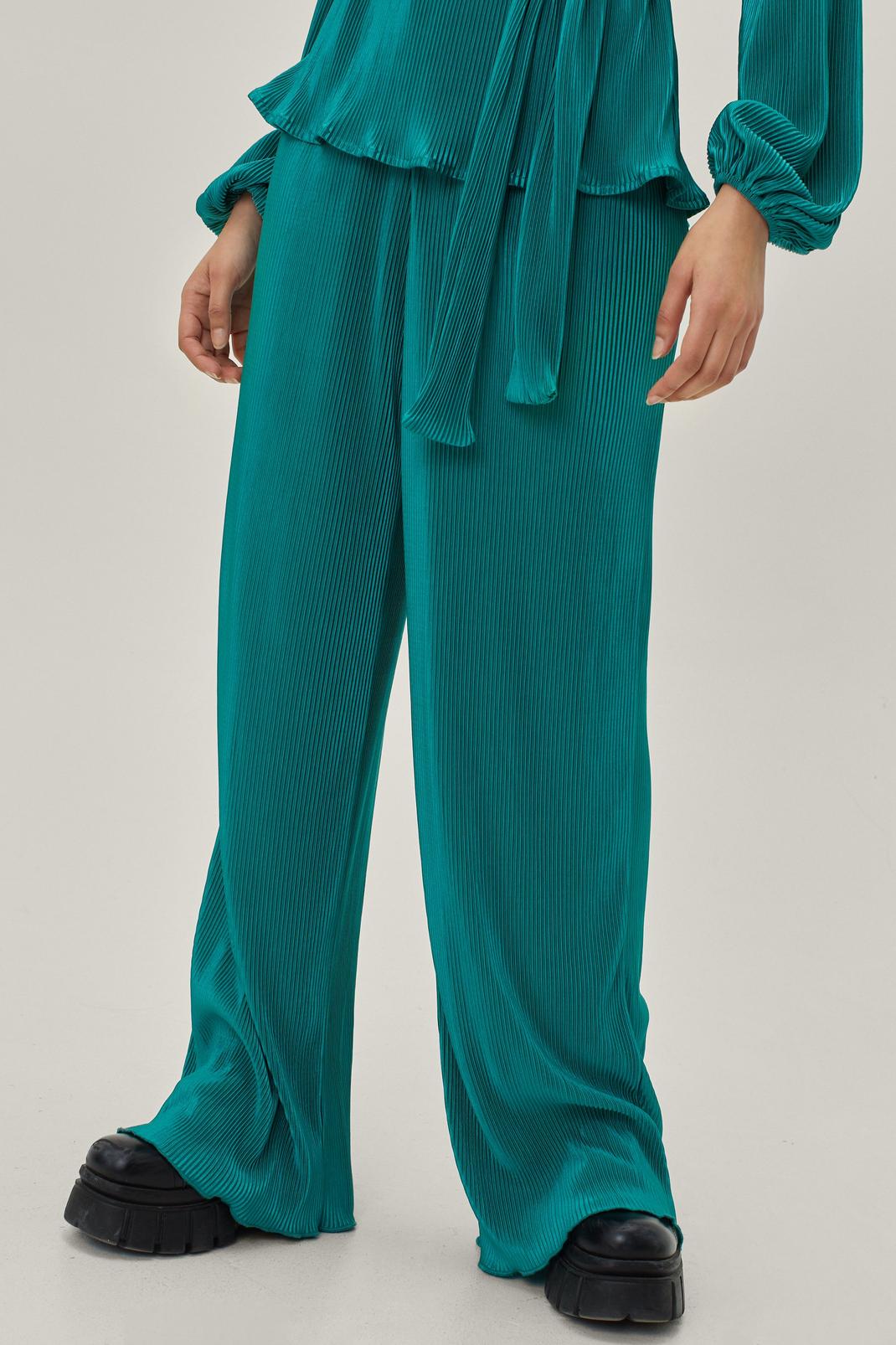 130 Plisse High Waisted Wide Leg Trousers image number 2