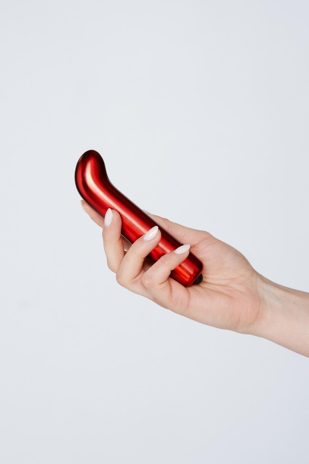 Red Sleek Angled G-Spot Bullet Vibrator Sex Toy image number 1