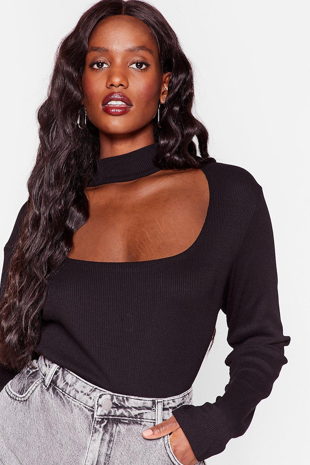 Size Cut Out Choker Top | Nasty Gal