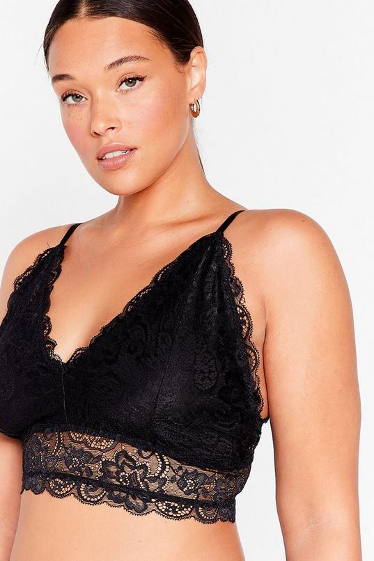 Lace Work Things Out Plus Bra Top