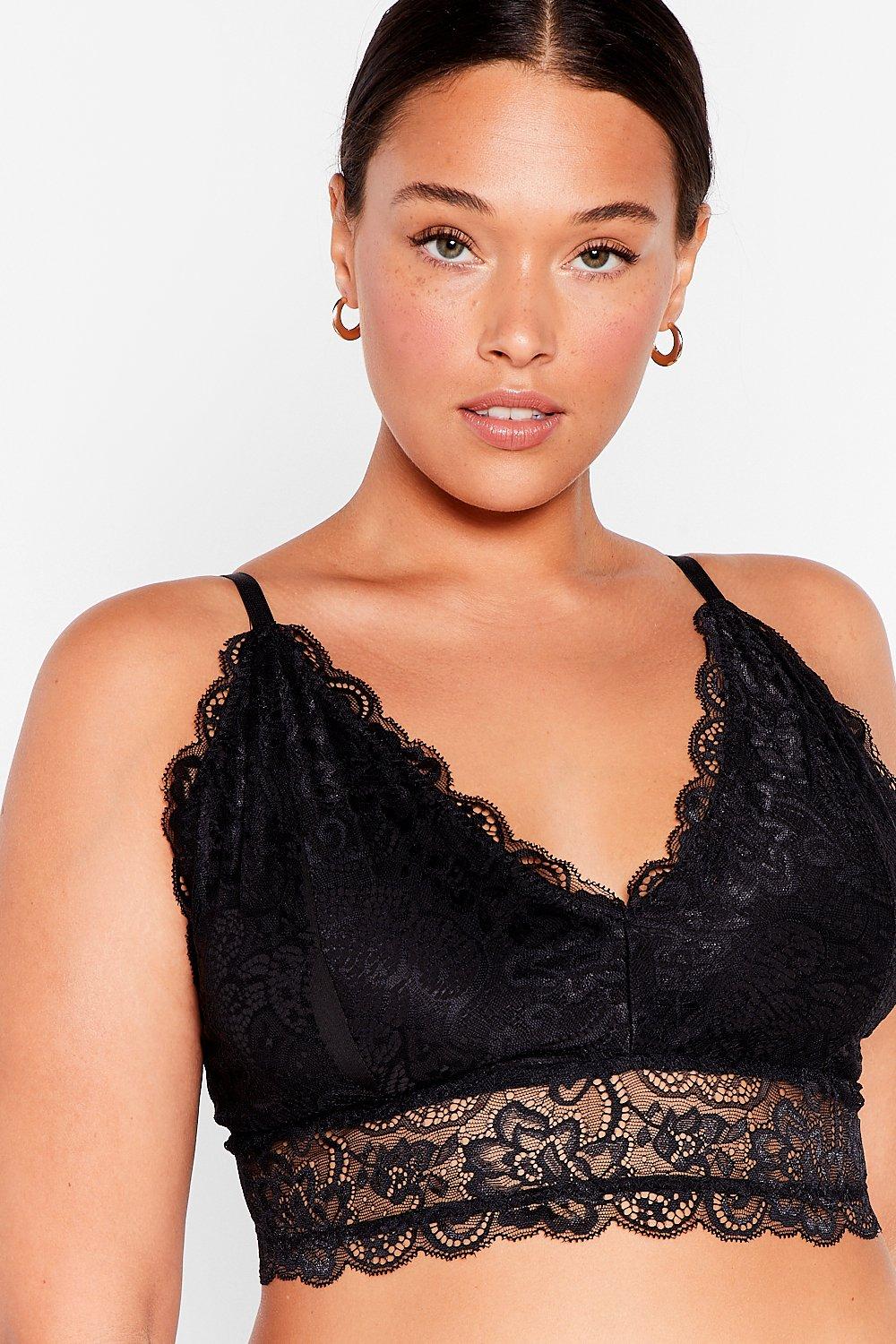 Lace Work Things Out Plus Bra Top