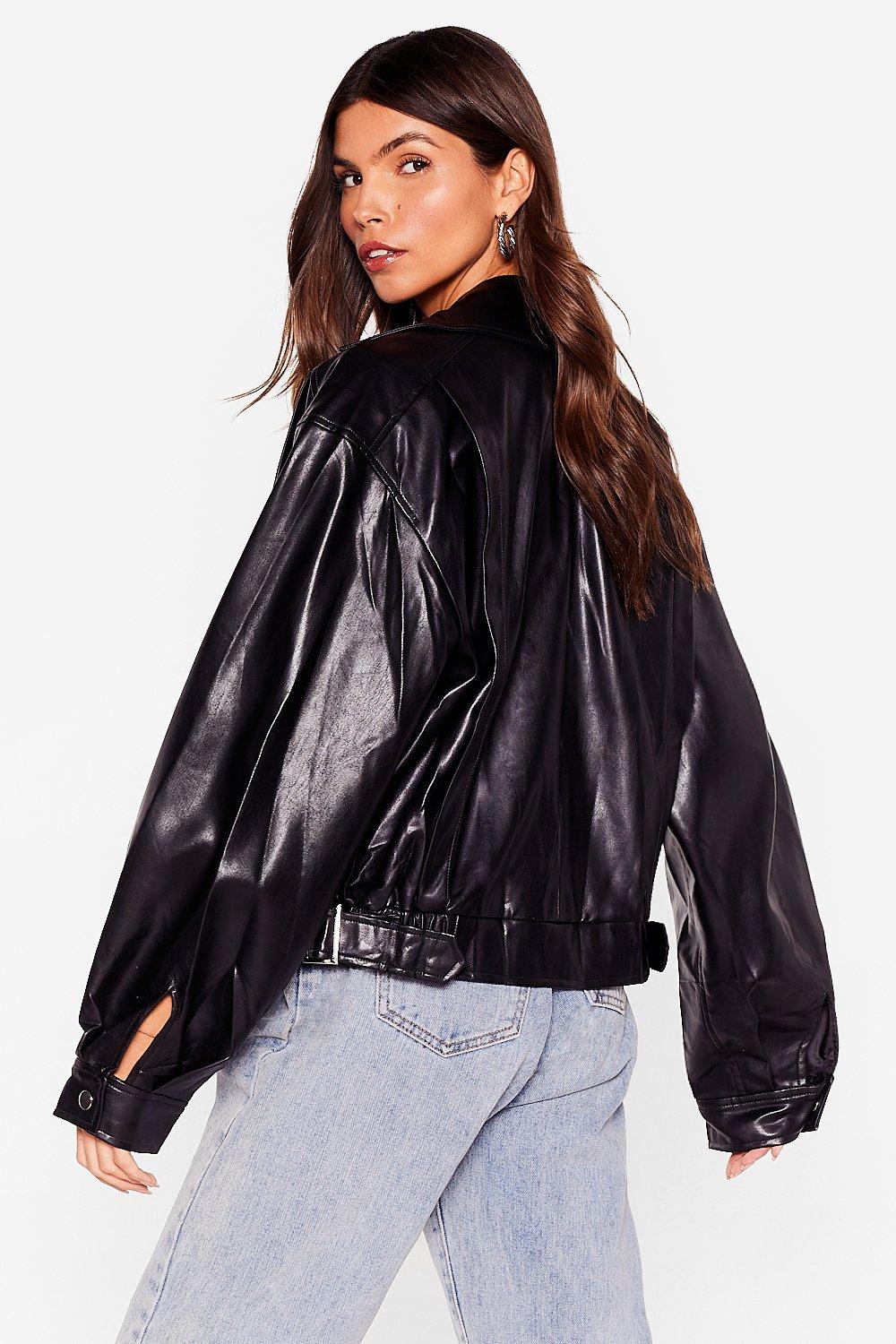 Nasty gal faux hot sale leather jacket