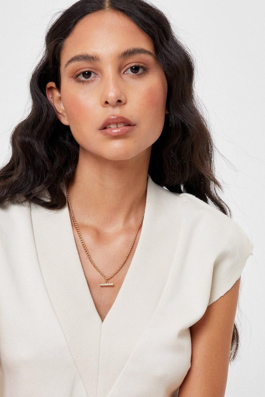 Set the T-Bar High Chain Necklace