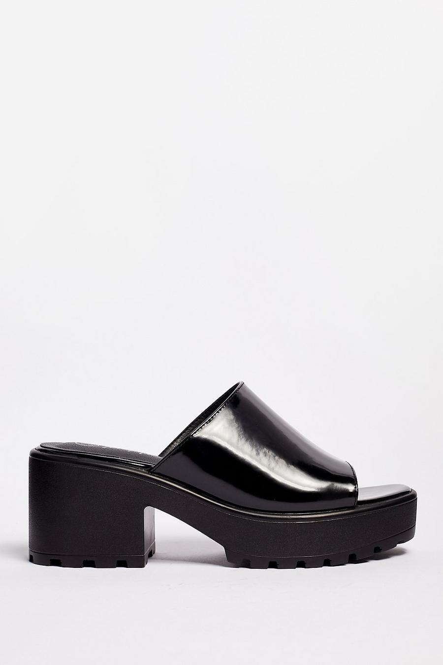Cleated Chunky Open Toe Mules