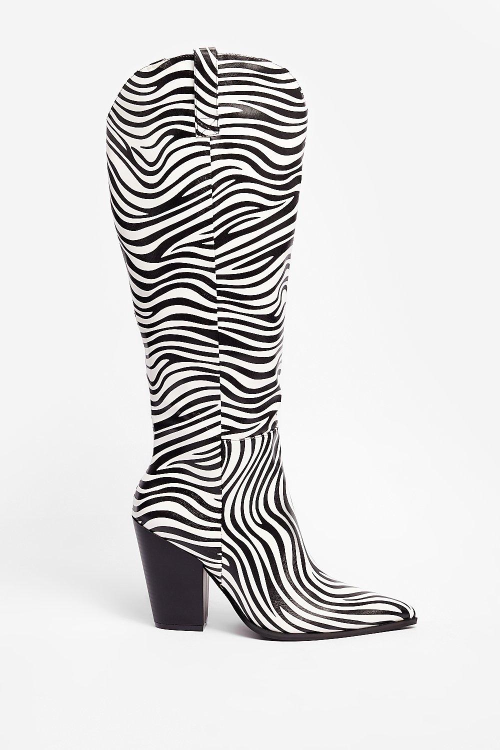 Zebra cheap cowboy boots