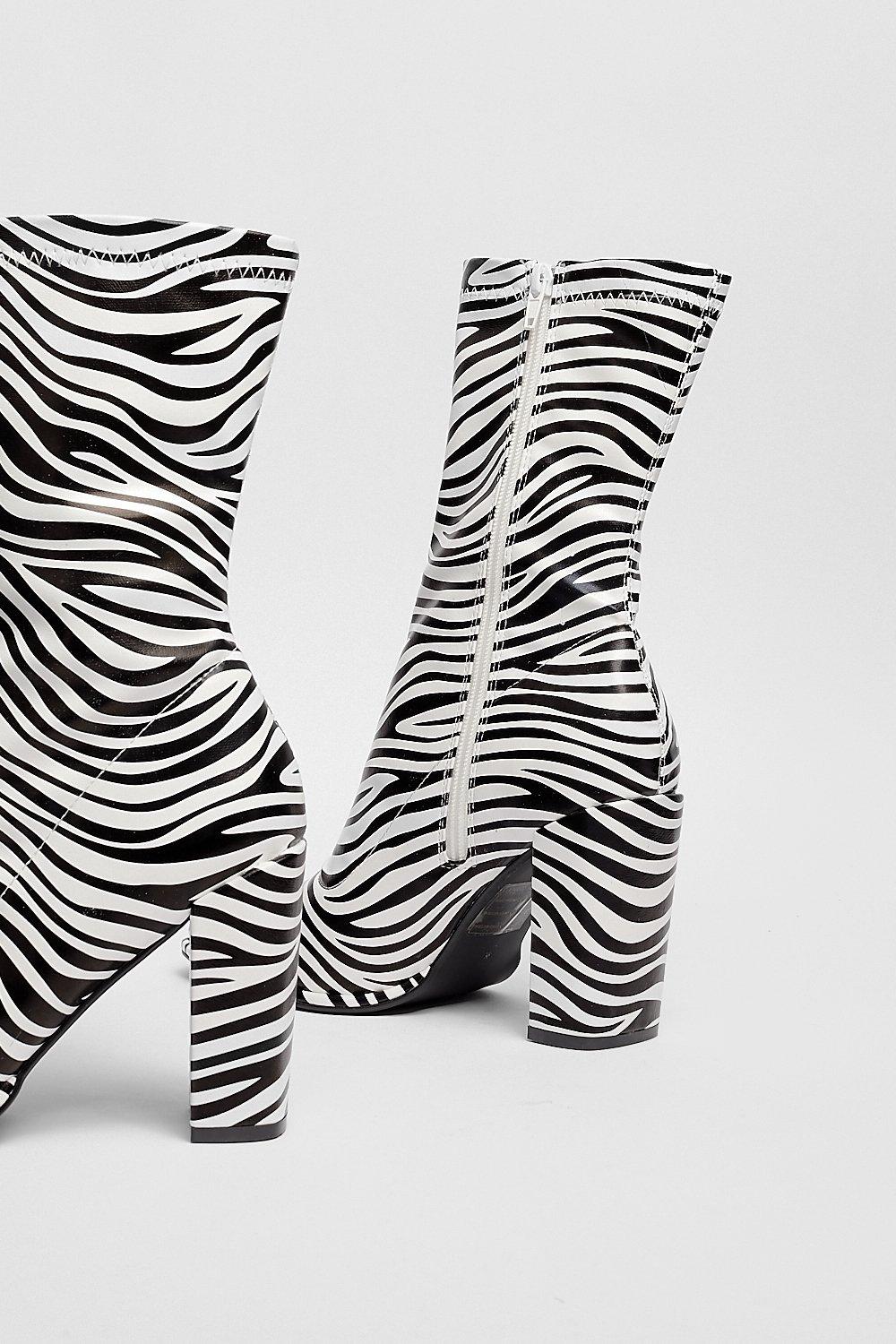 Topshop zebra clearance boots