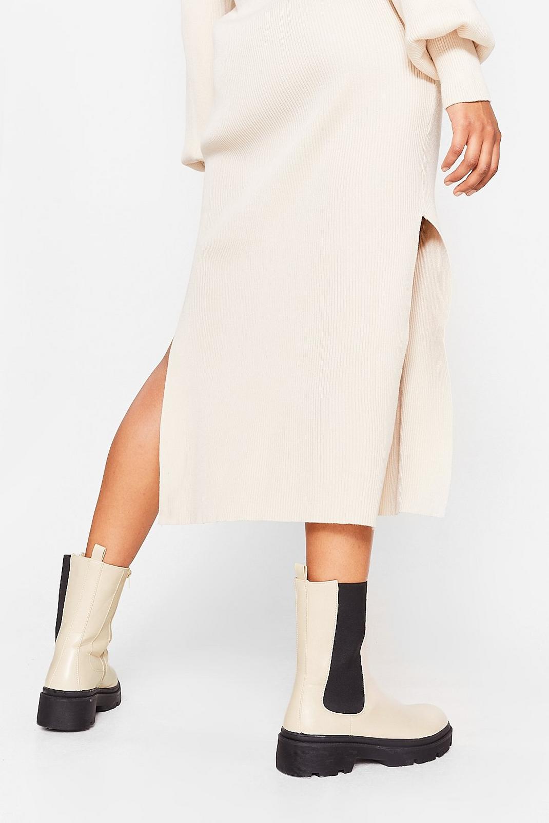 cleated high chelsea boot