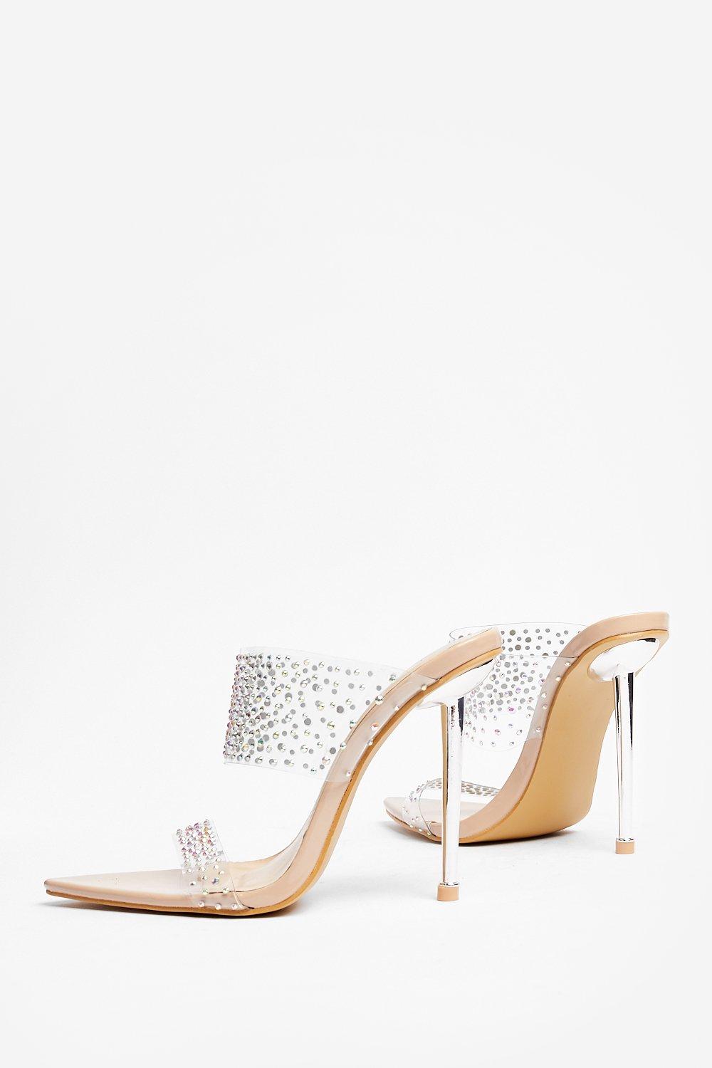 Shine On Pointed Stiletto Mules Nasty Gal