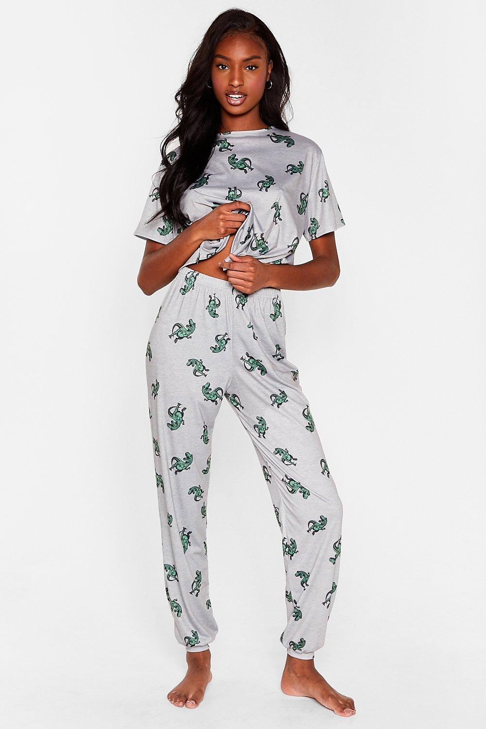 dinosaur pajama set for adults