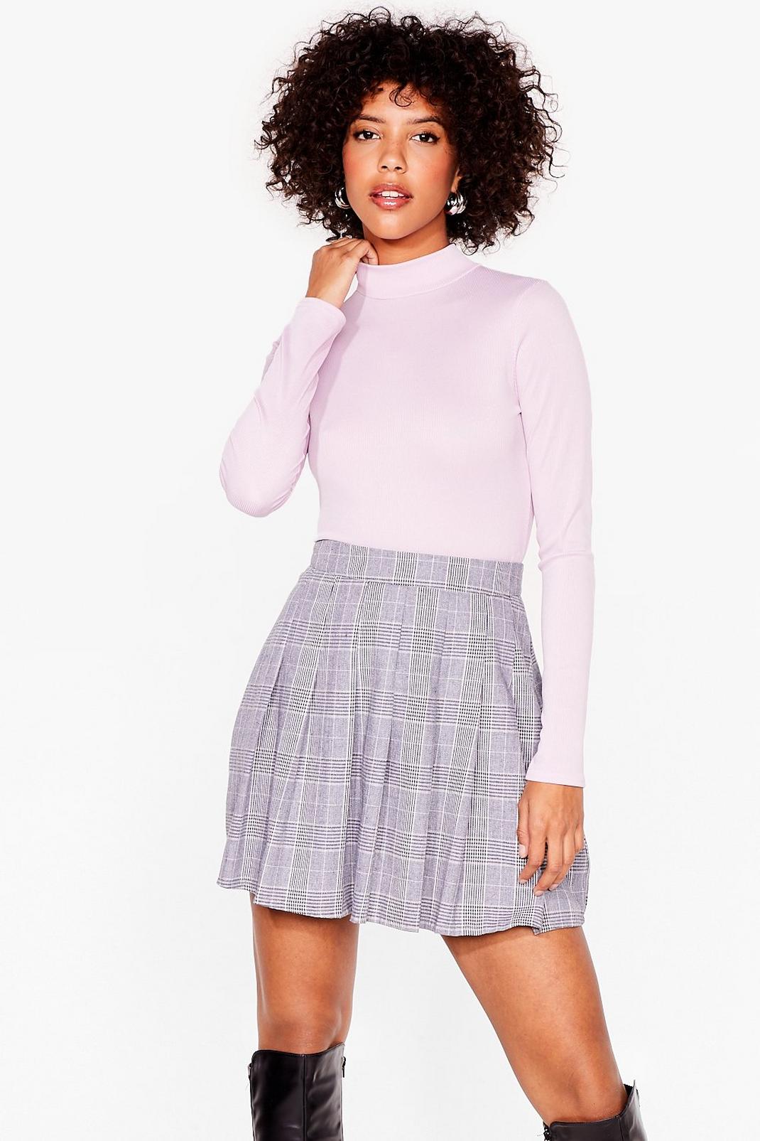 Lilac Our Turtleneck of the Woods Ribbed Knit Top image number 1