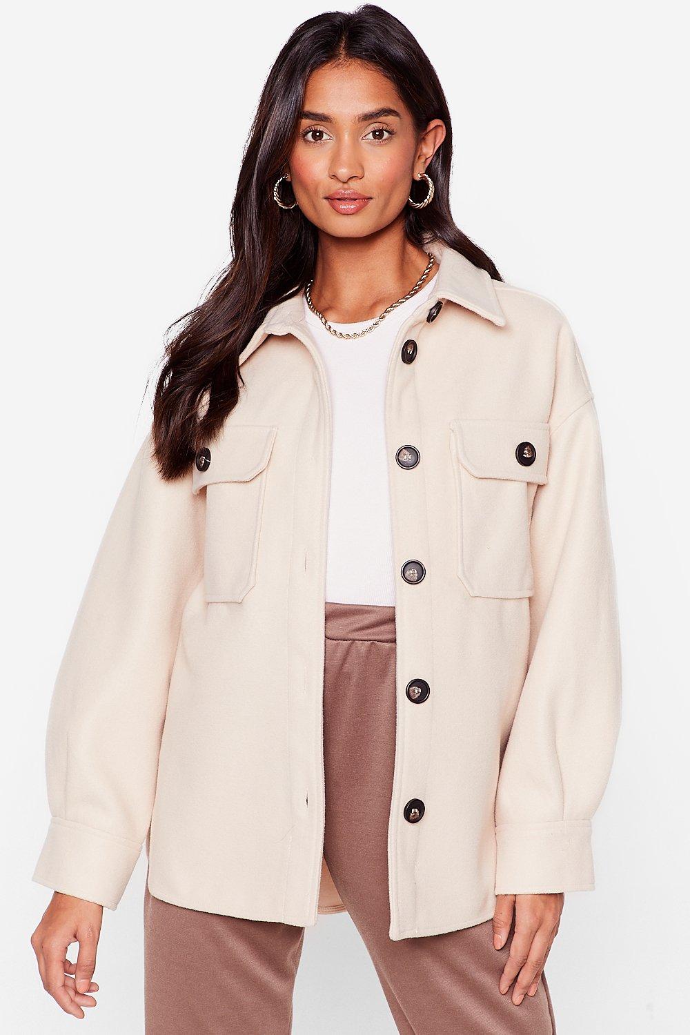 wool shirt coat