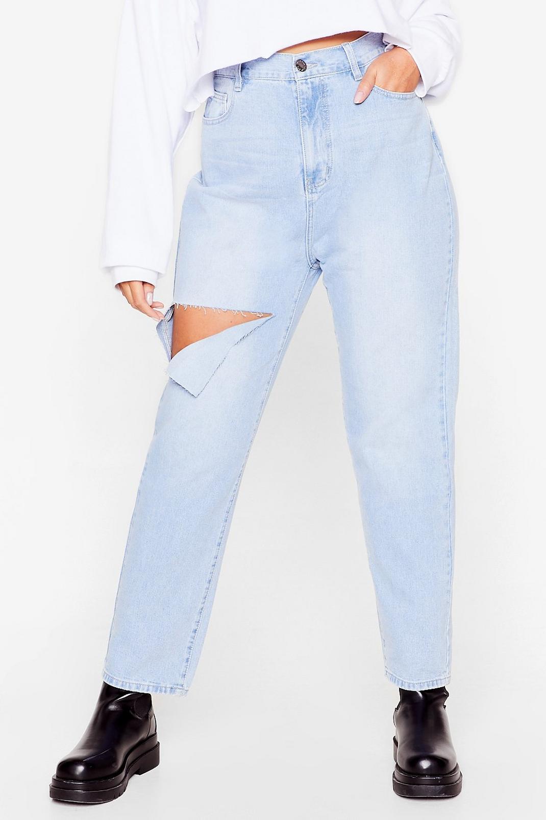 106 Sort Rip Out Plus Distressed Straight-Leg Jeans image number 2